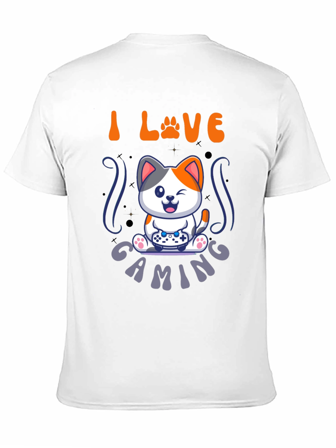 I Love Gaming Cat T-Shirt - Gamer Tee