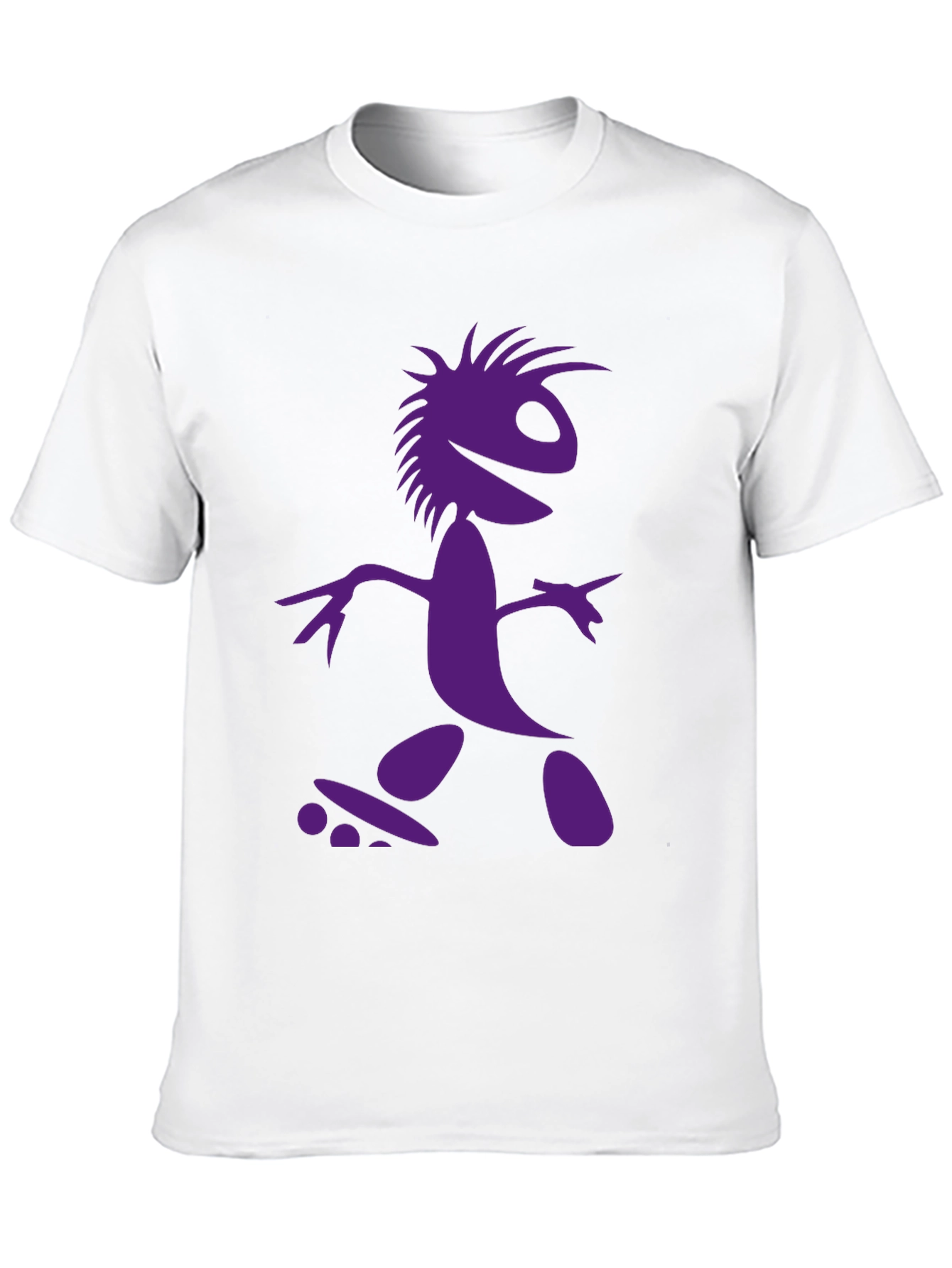 Skateboarding Character Graphic Tee - Black