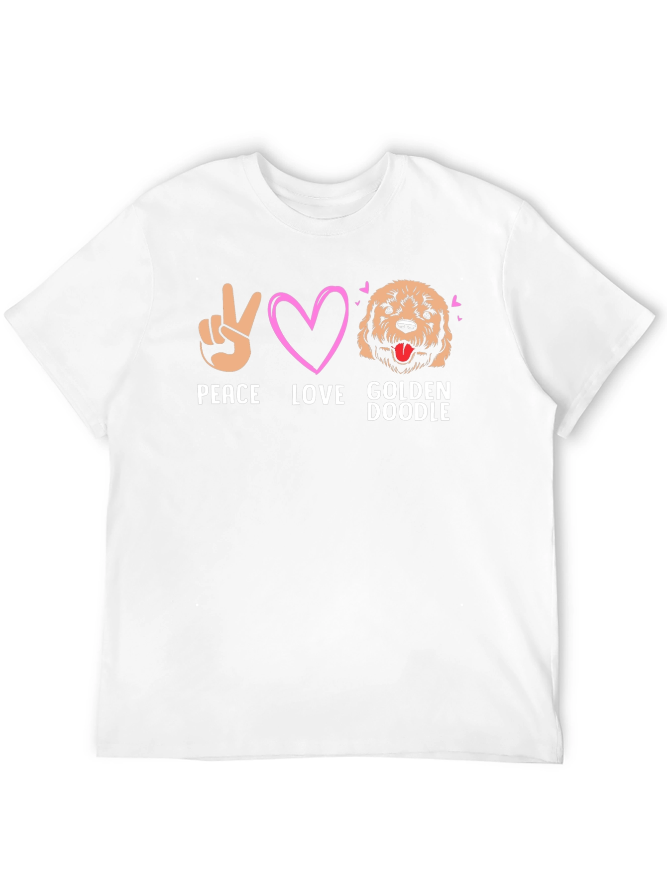 Peace Love Golden Doodle Graphic Tee