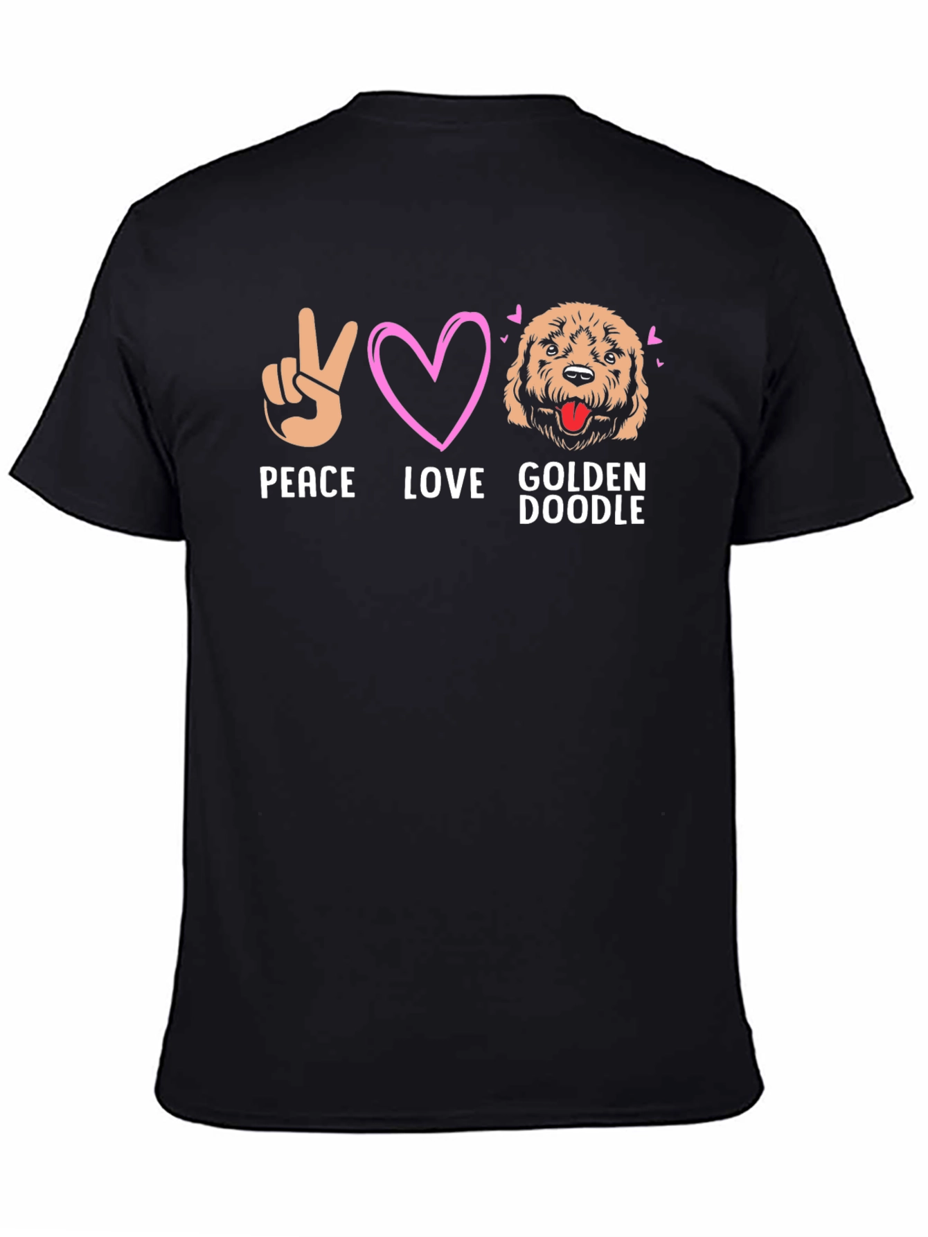 Peace Love Golden Doodle Graphic Tee
