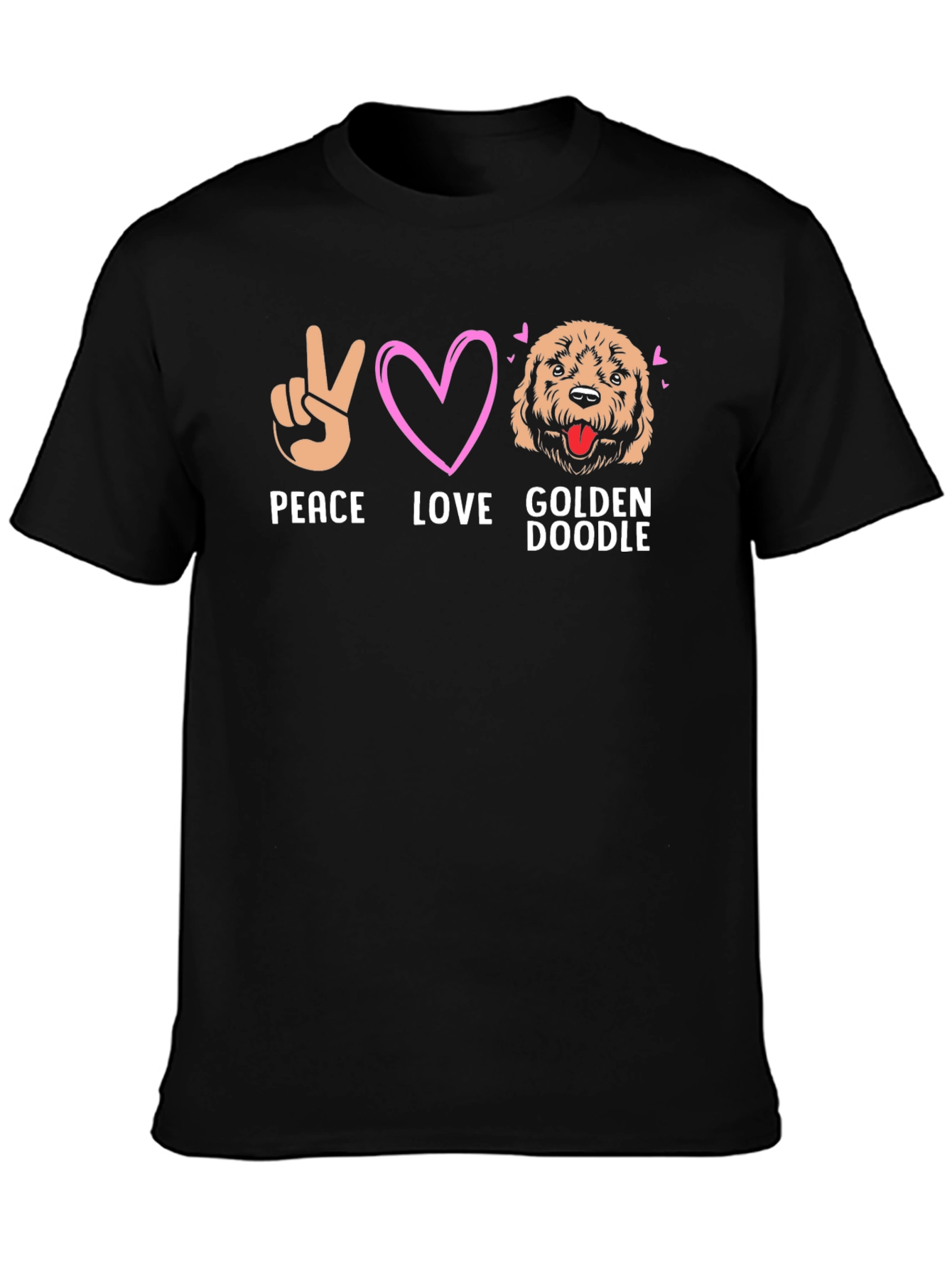 Peace Love Golden Doodle Graphic Tee