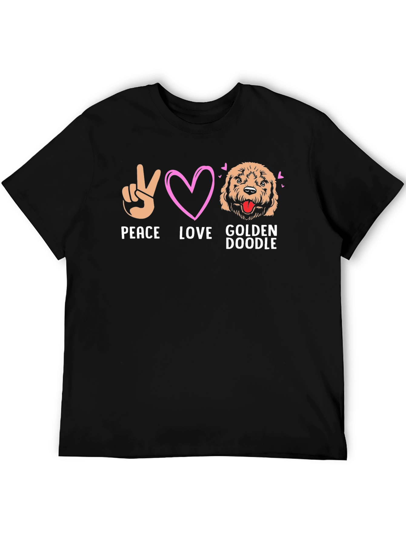 Peace Love Golden Doodle Graphic Tee