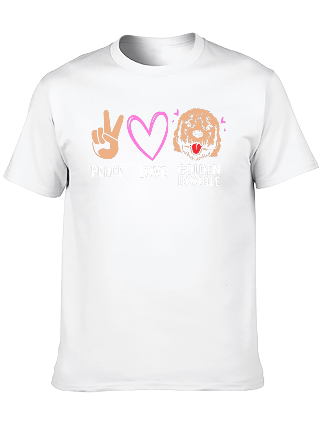 Peace Love Golden Doodle Graphic Tee