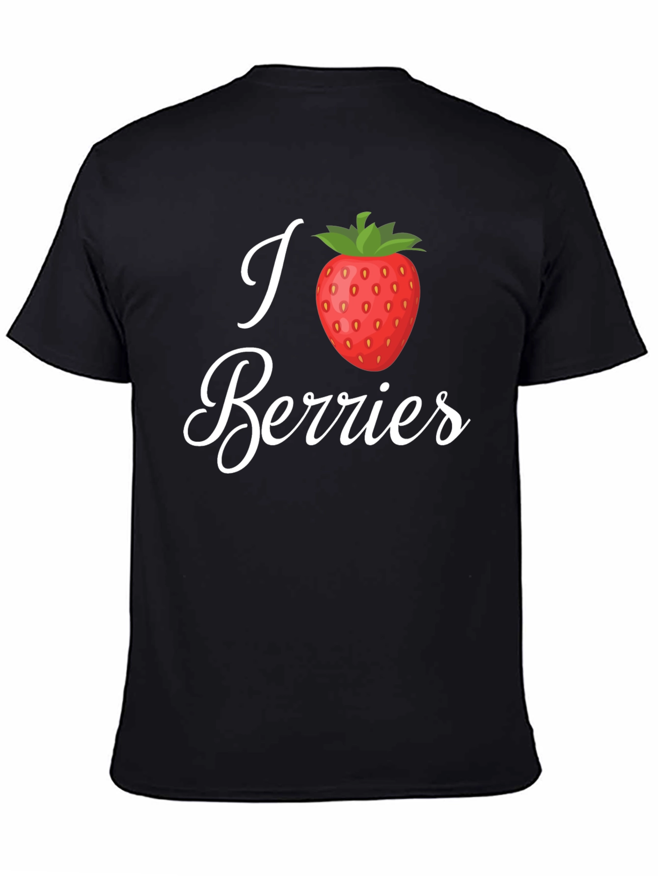 I Heart Berries Black T-Shirt