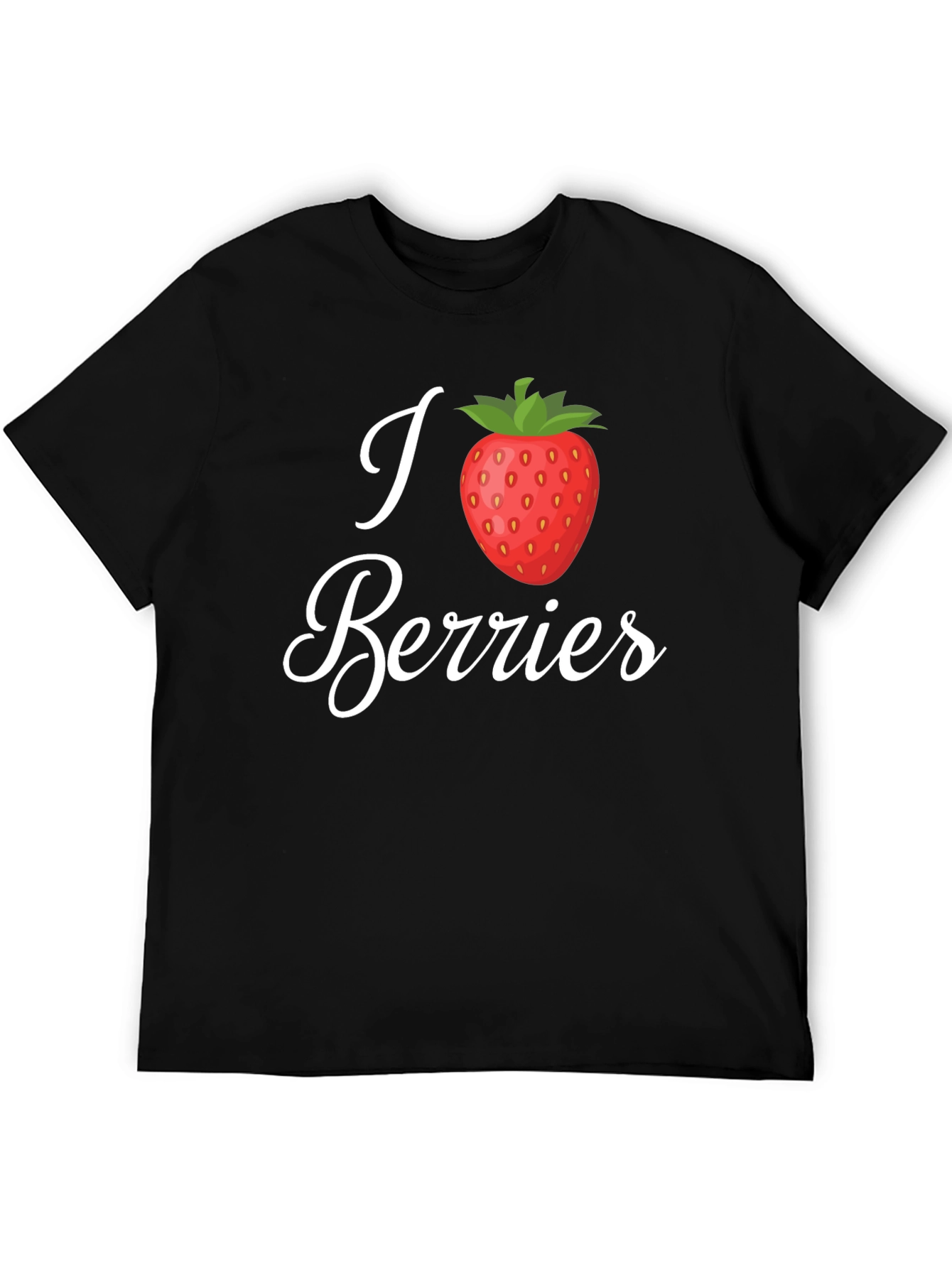 I Heart Berries Black T-Shirt