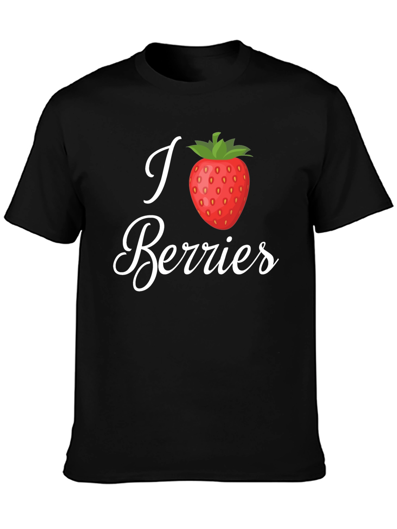 I Heart Berries Black T-Shirt