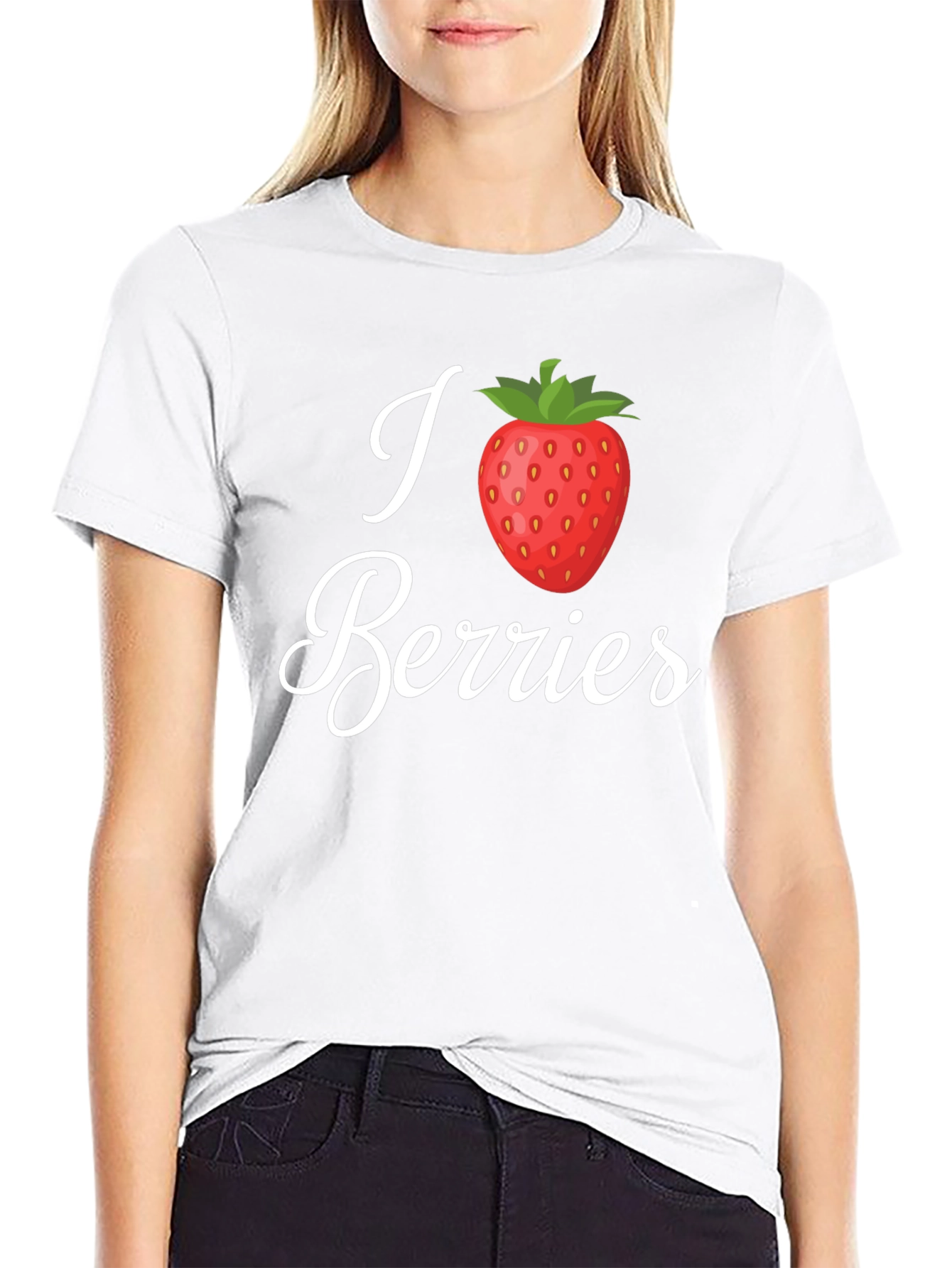 I Heart Berries Black T-Shirt