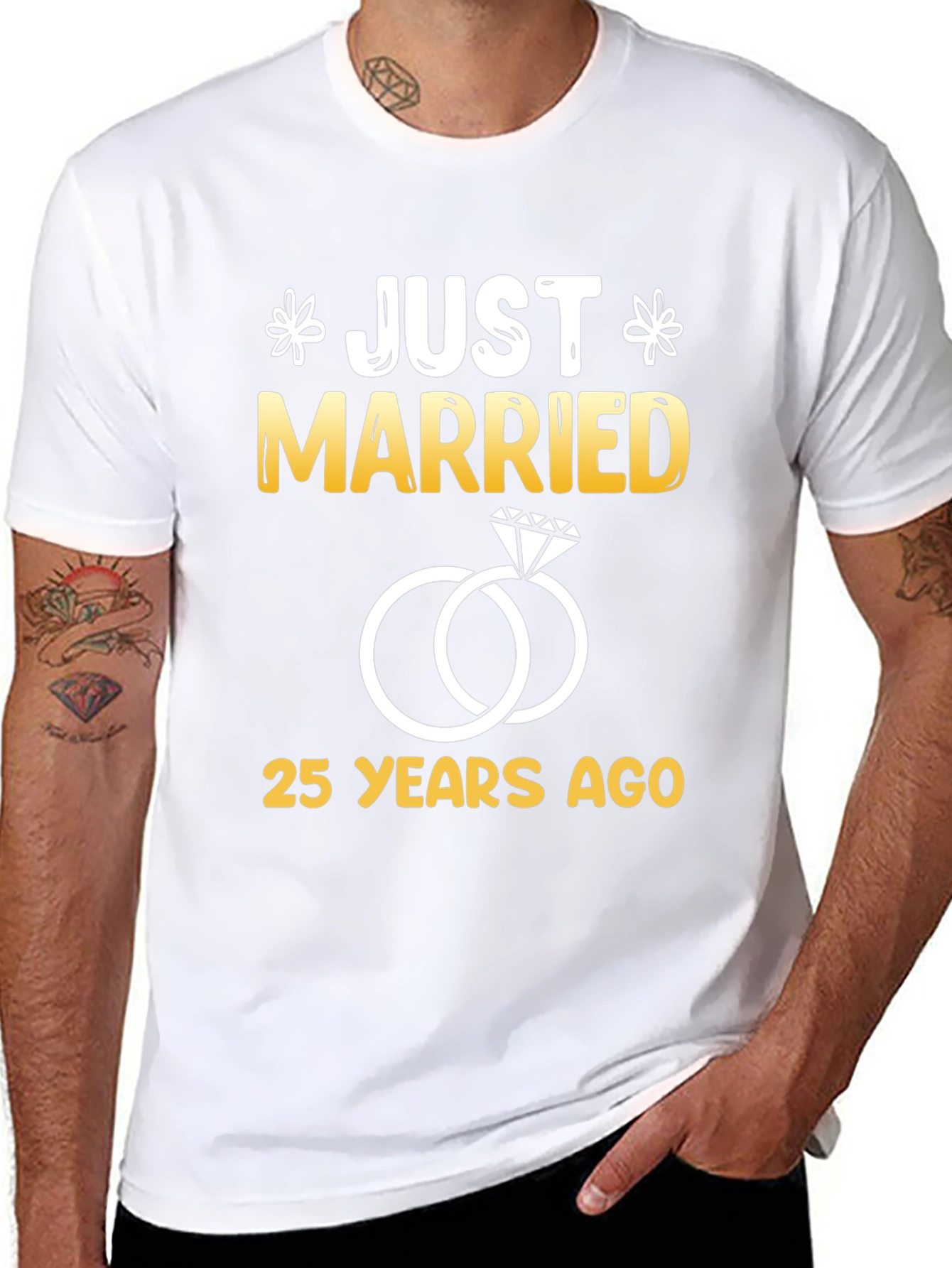 Just Married 25 Years Ago Graphic Tee