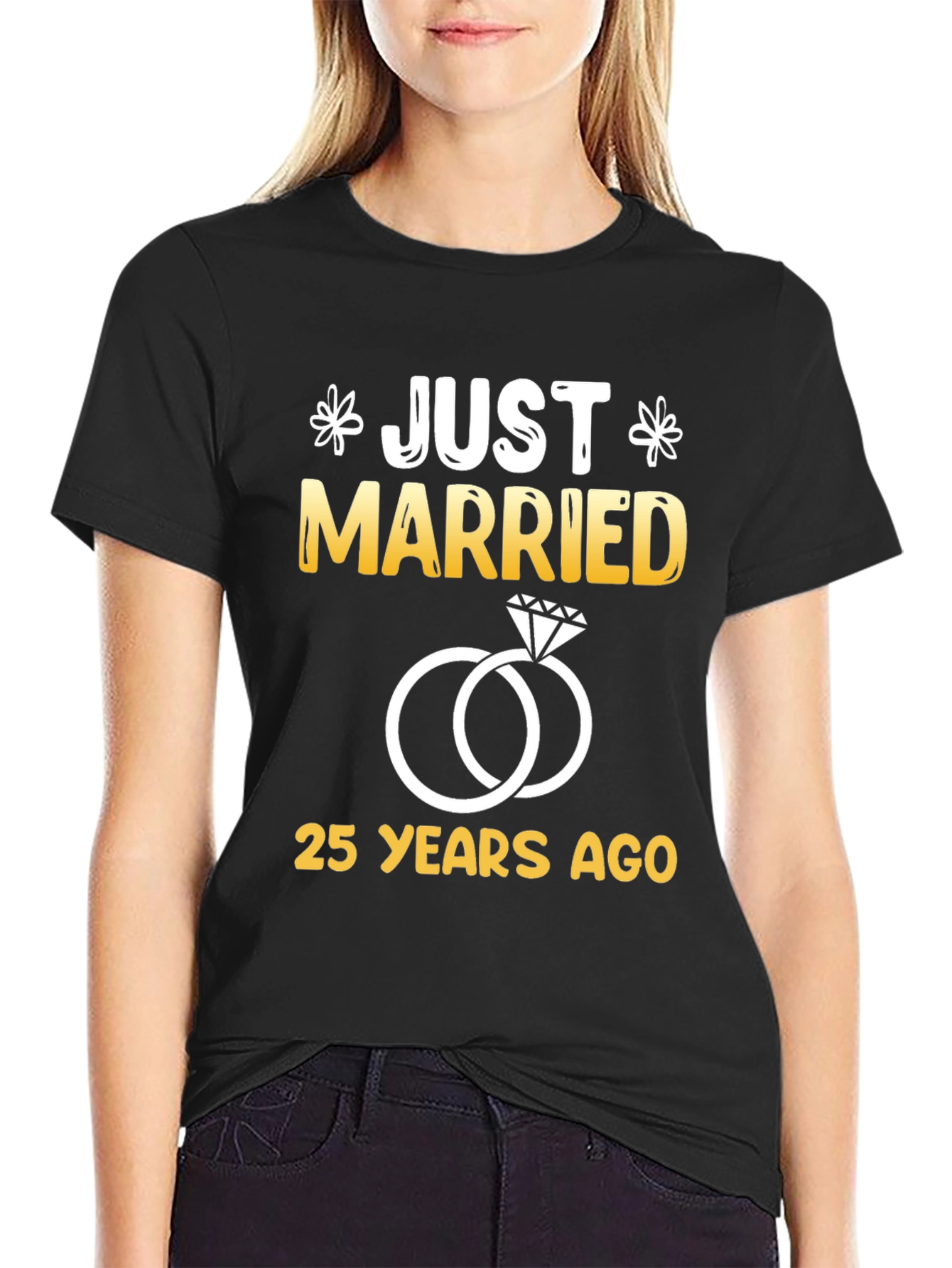 Just Married 25 Years Ago Graphic Tee