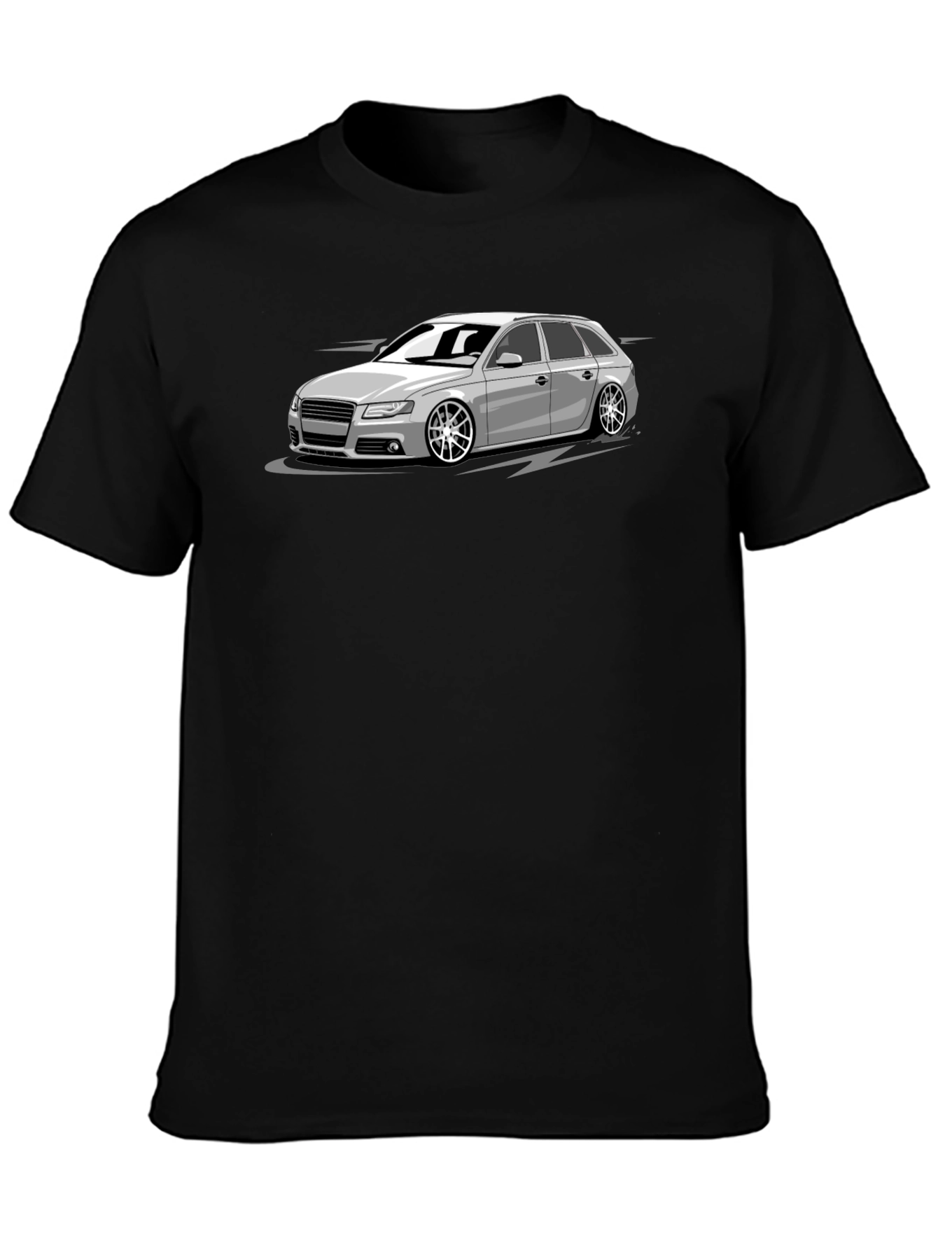Cool Car Graphic T-Shirt - Black Cotton Tee
