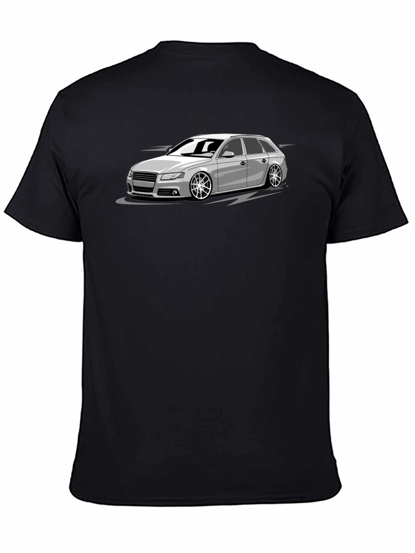 Cool Car Graphic T-Shirt - Black Cotton Tee