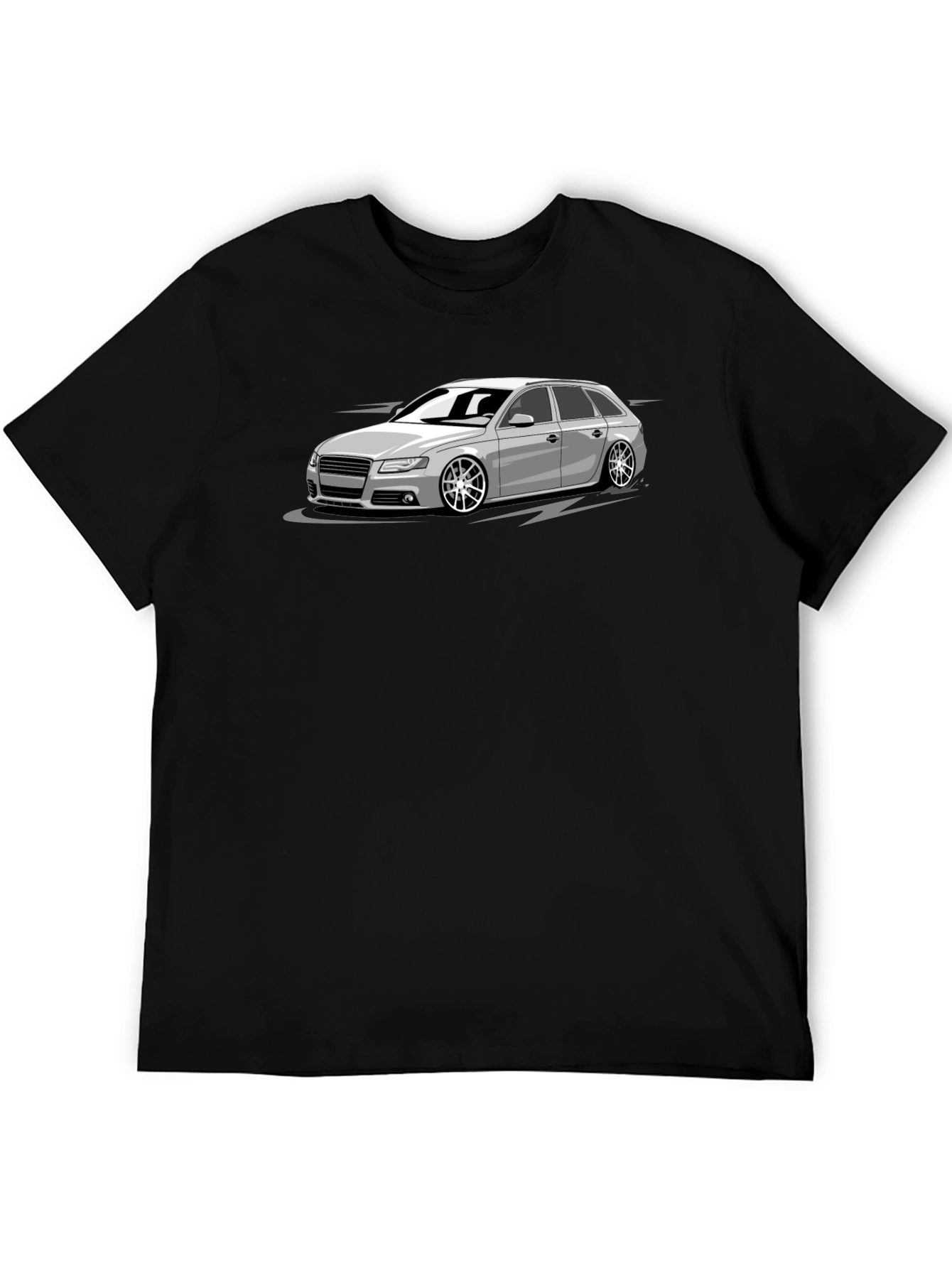 Cool Car Graphic T-Shirt - Black Cotton Tee
