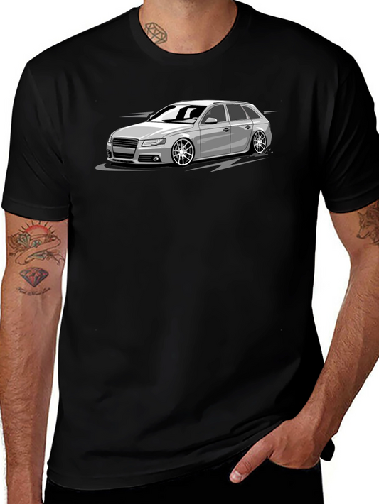 Cool Car Graphic T-Shirt - Black Cotton Tee