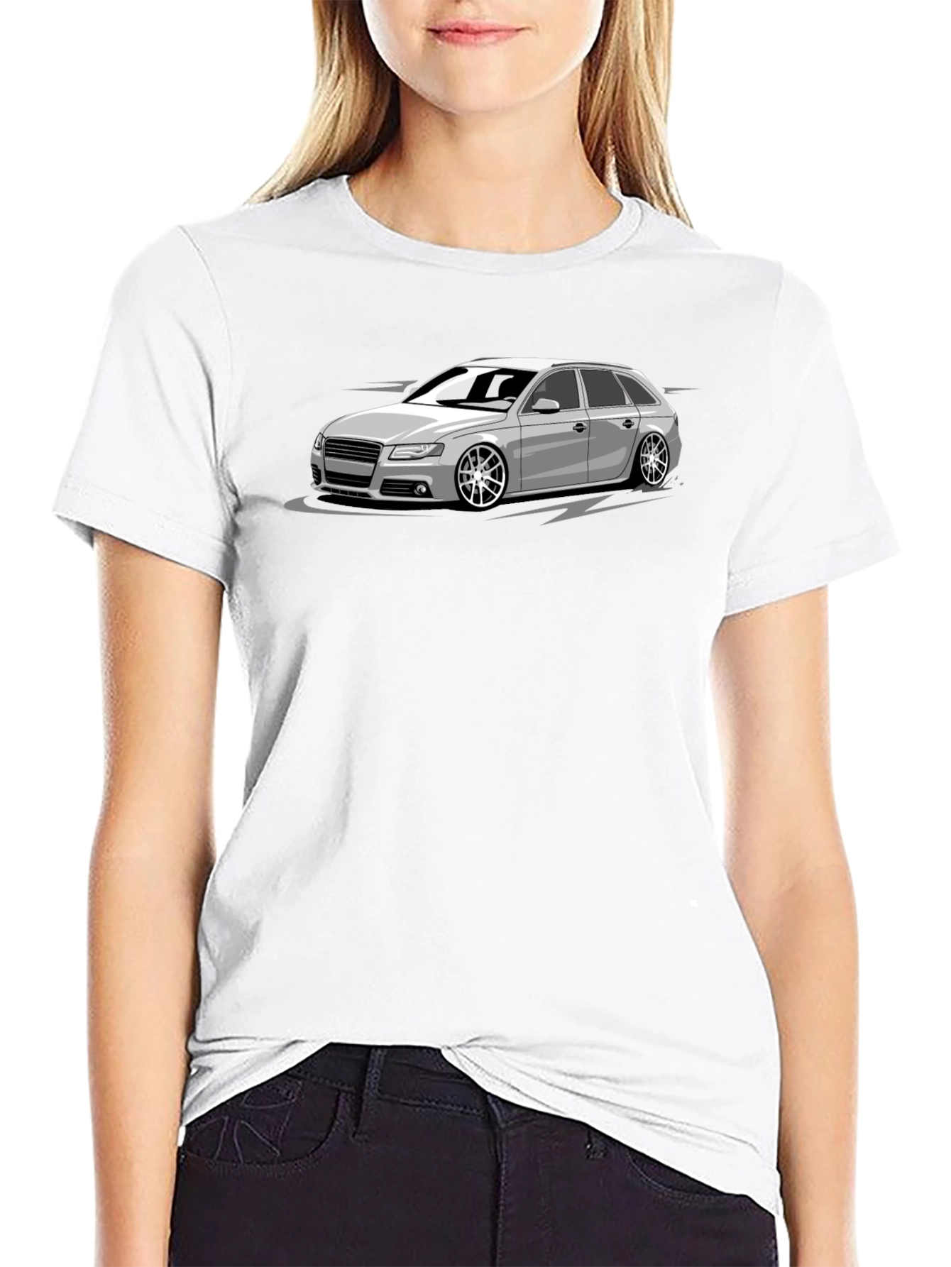 Cool Car Graphic T-Shirt - Black Cotton Tee