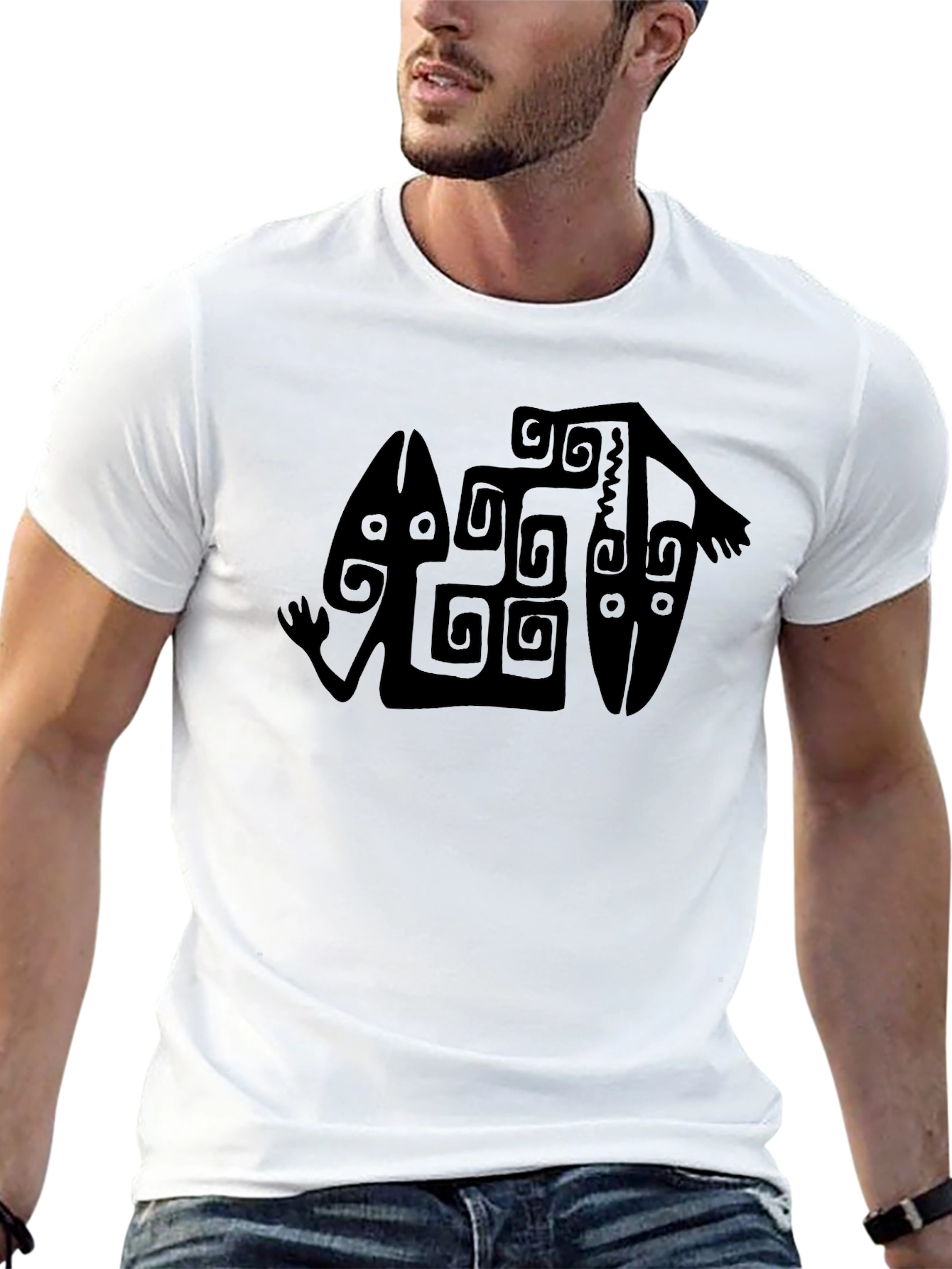 Tribal Art Black T-Shirt