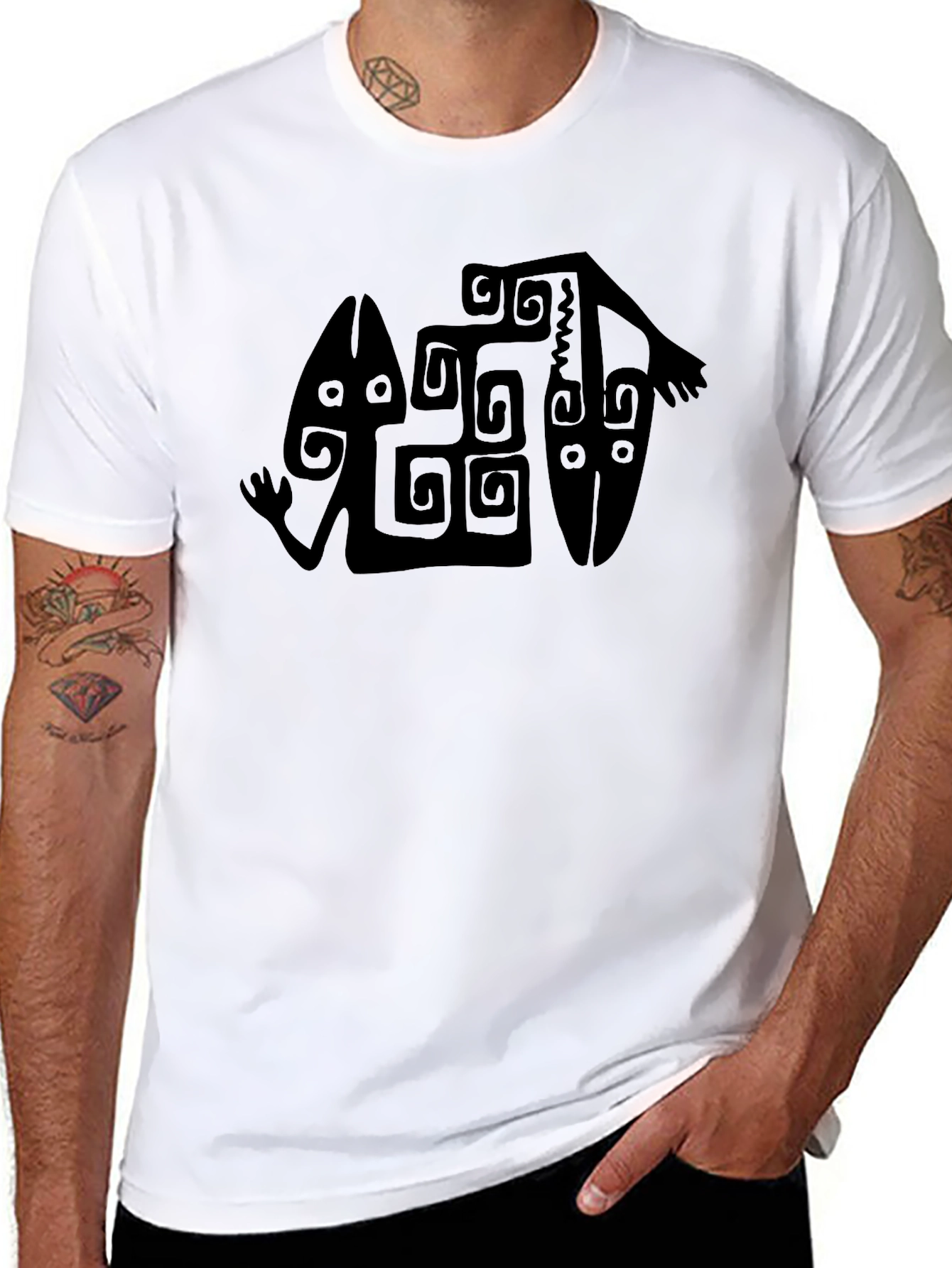 Tribal Art Black T-Shirt