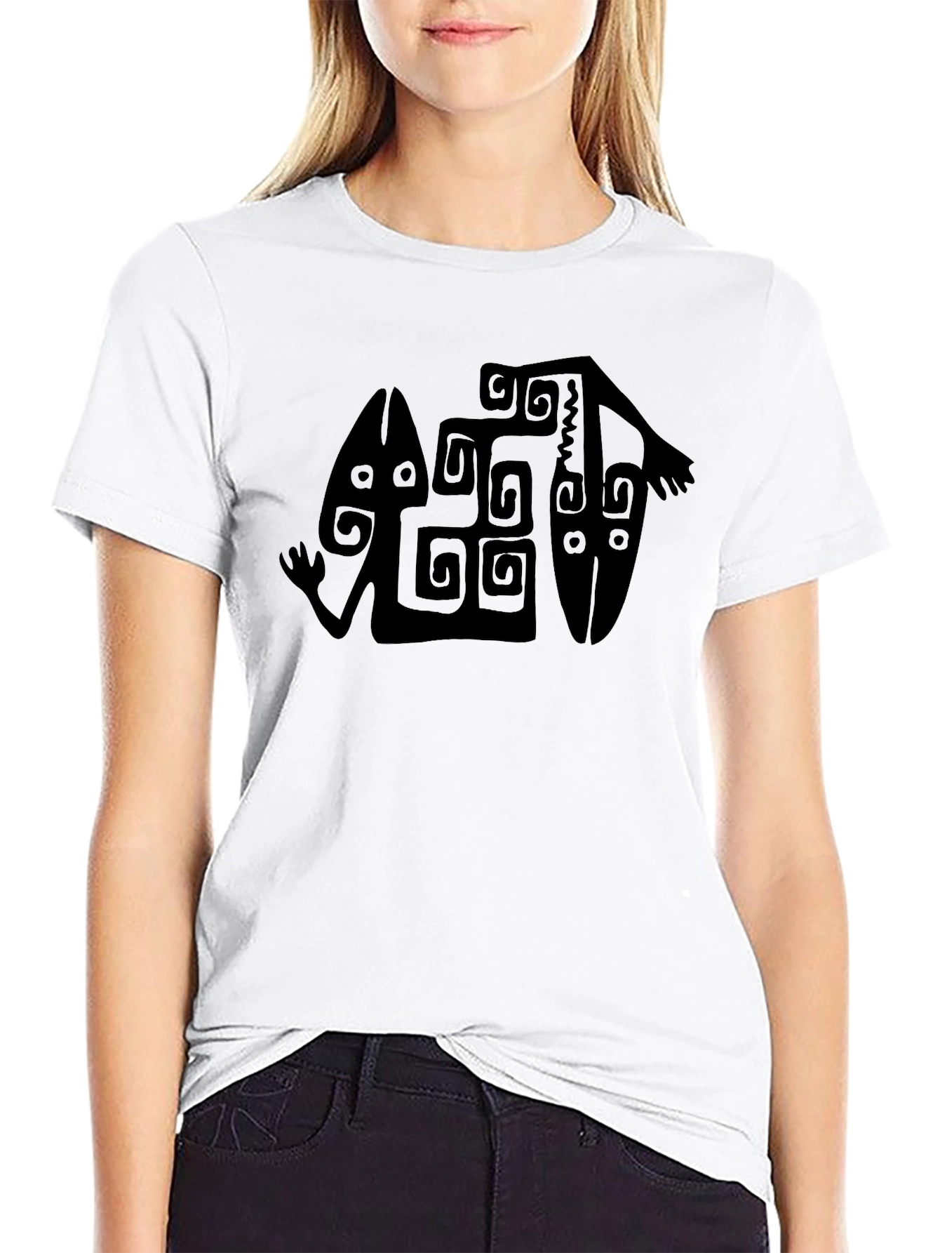 Tribal Art Black T-Shirt