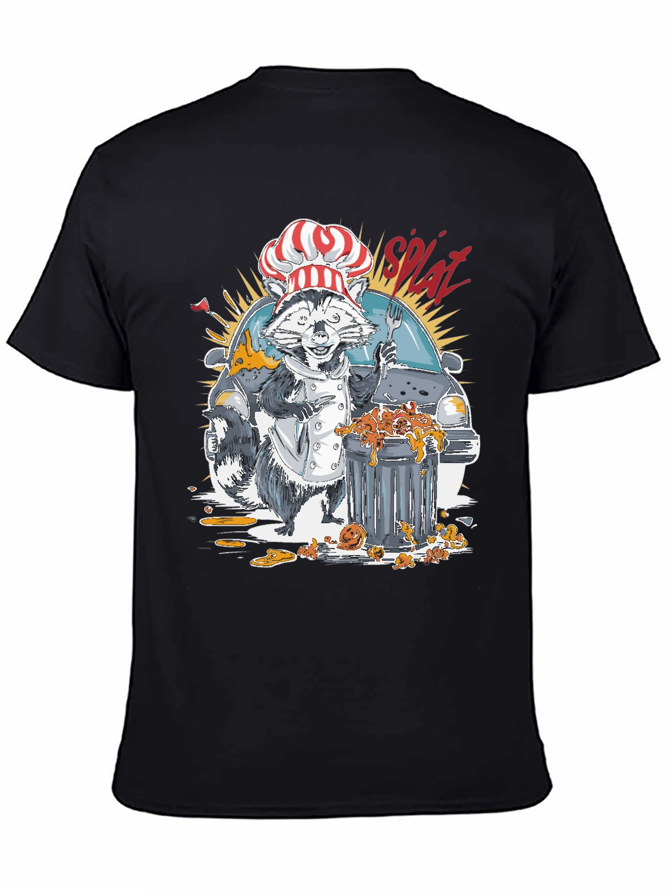 Chef Raccoon Splat T-Shirt