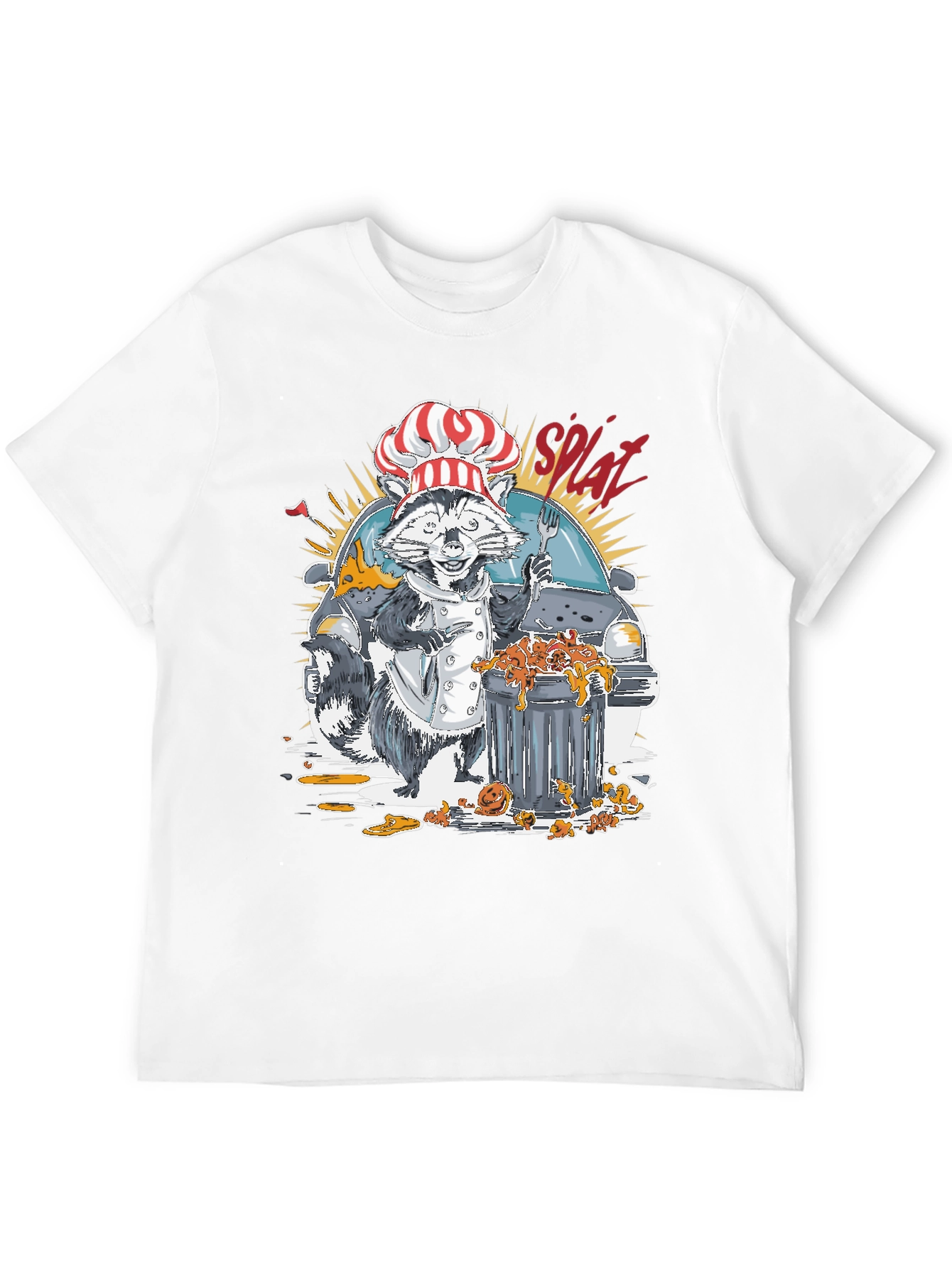 Chef Raccoon Splat T-Shirt