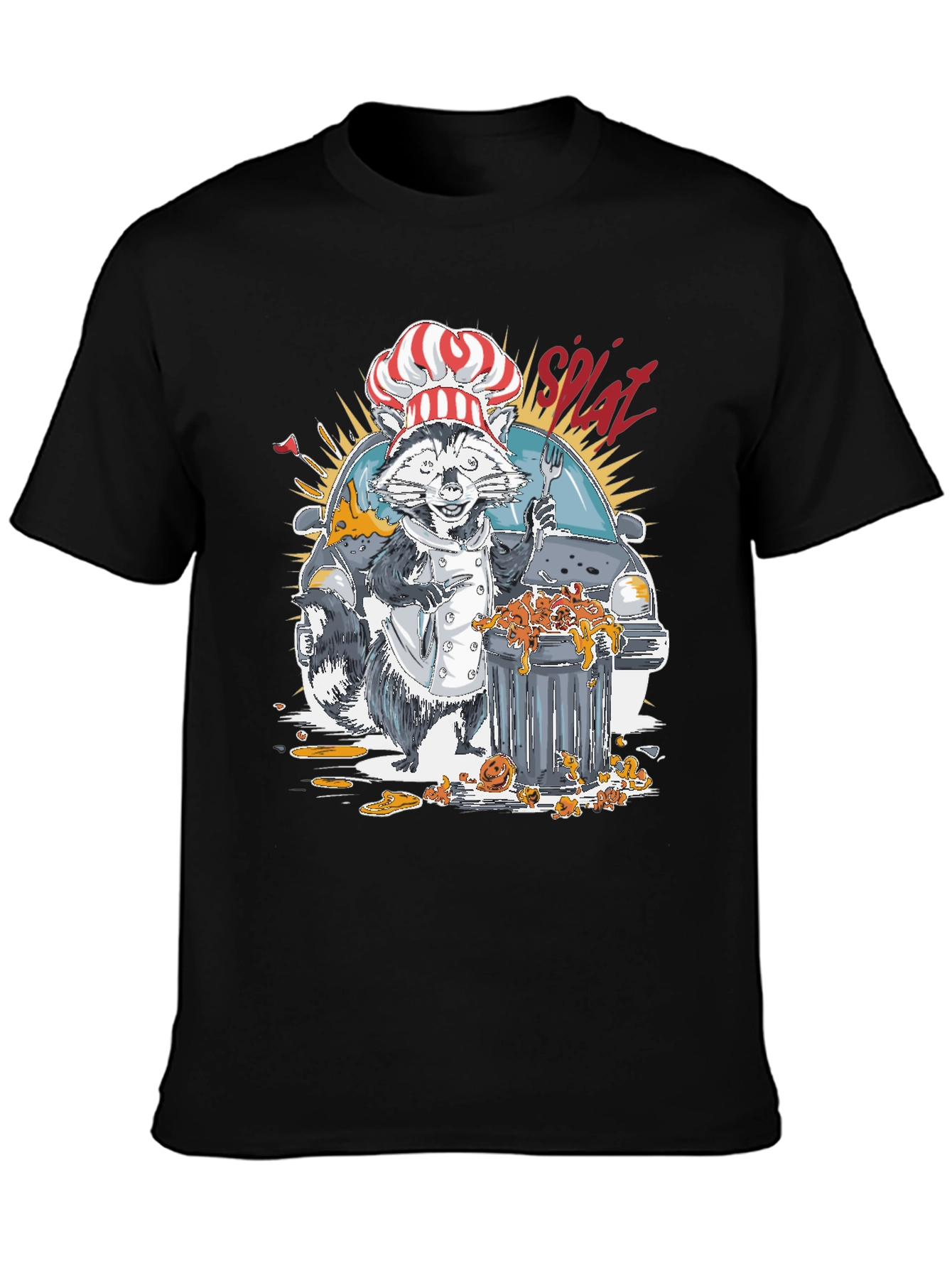 Chef Raccoon Splat T-Shirt