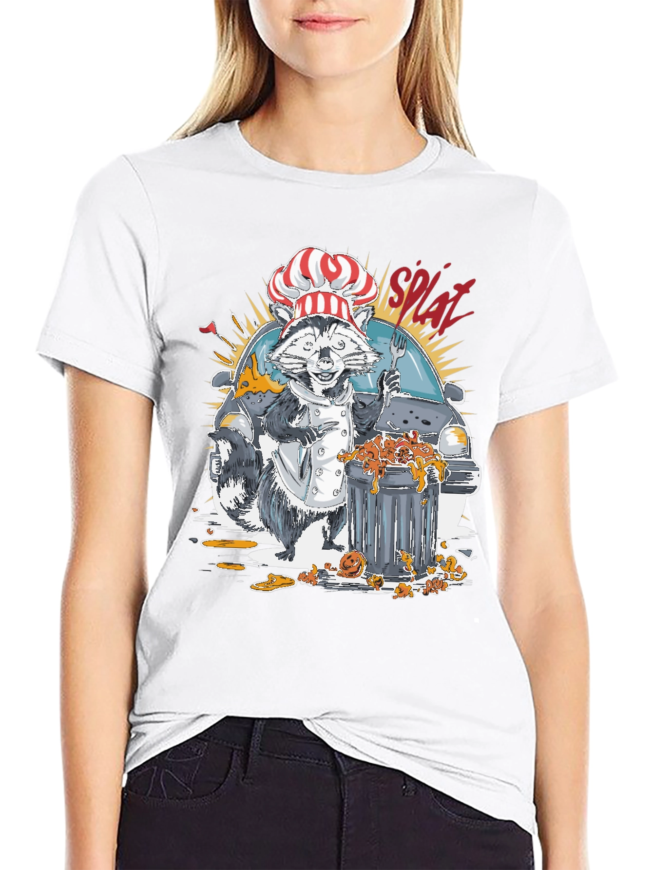 Chef Raccoon Splat T-Shirt