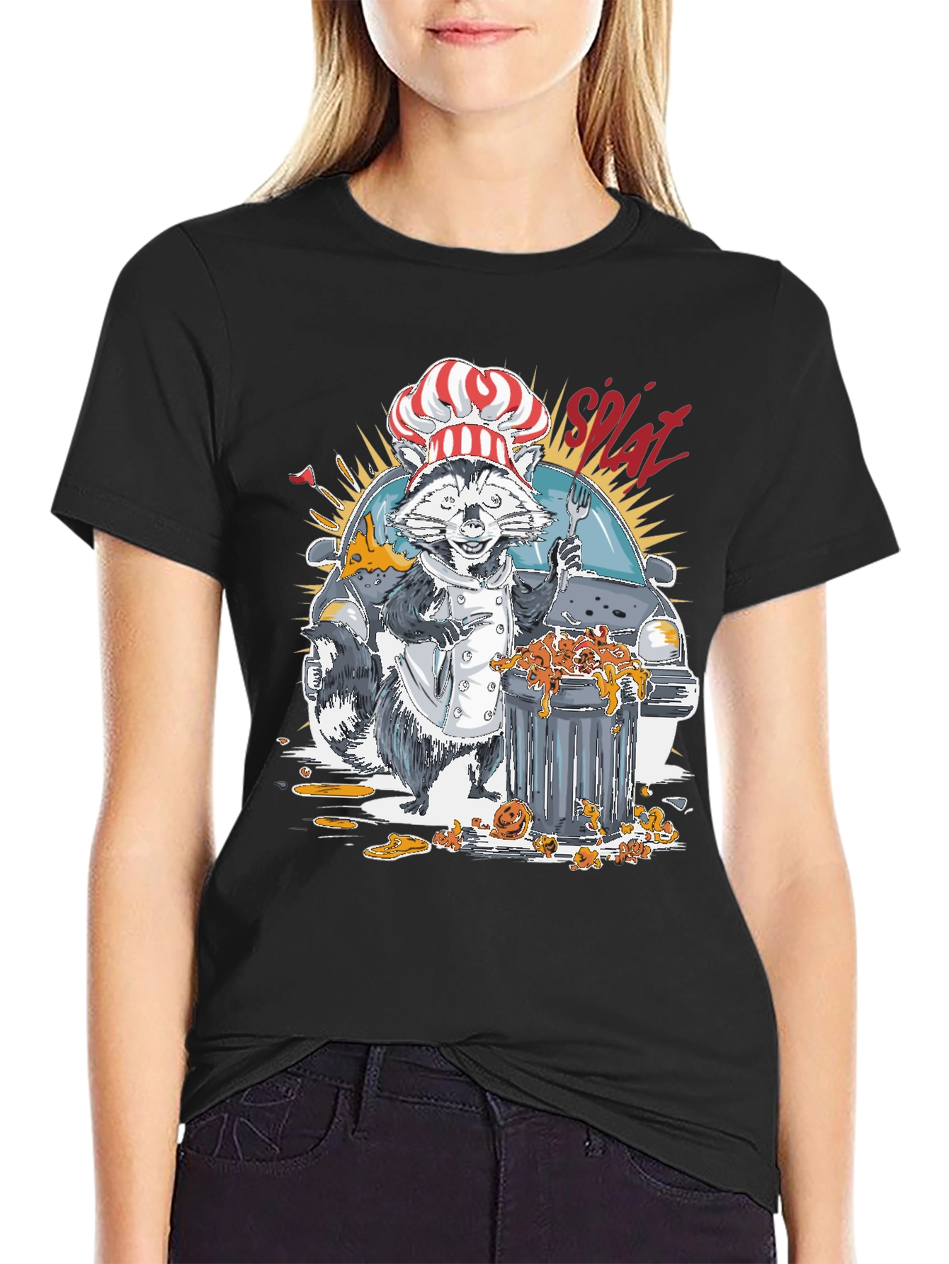 Chef Raccoon Splat T-Shirt
