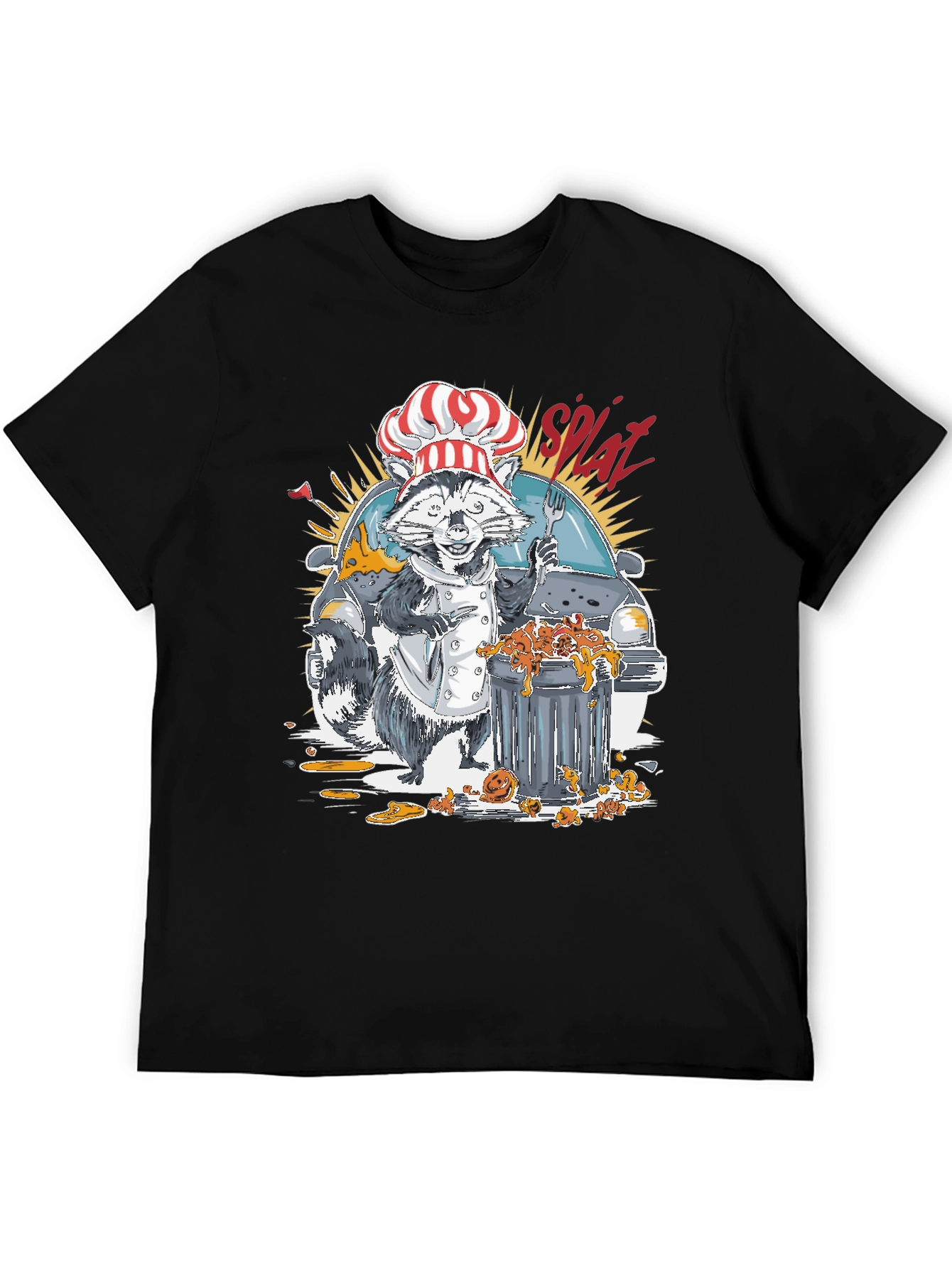 Chef Raccoon Splat T-Shirt