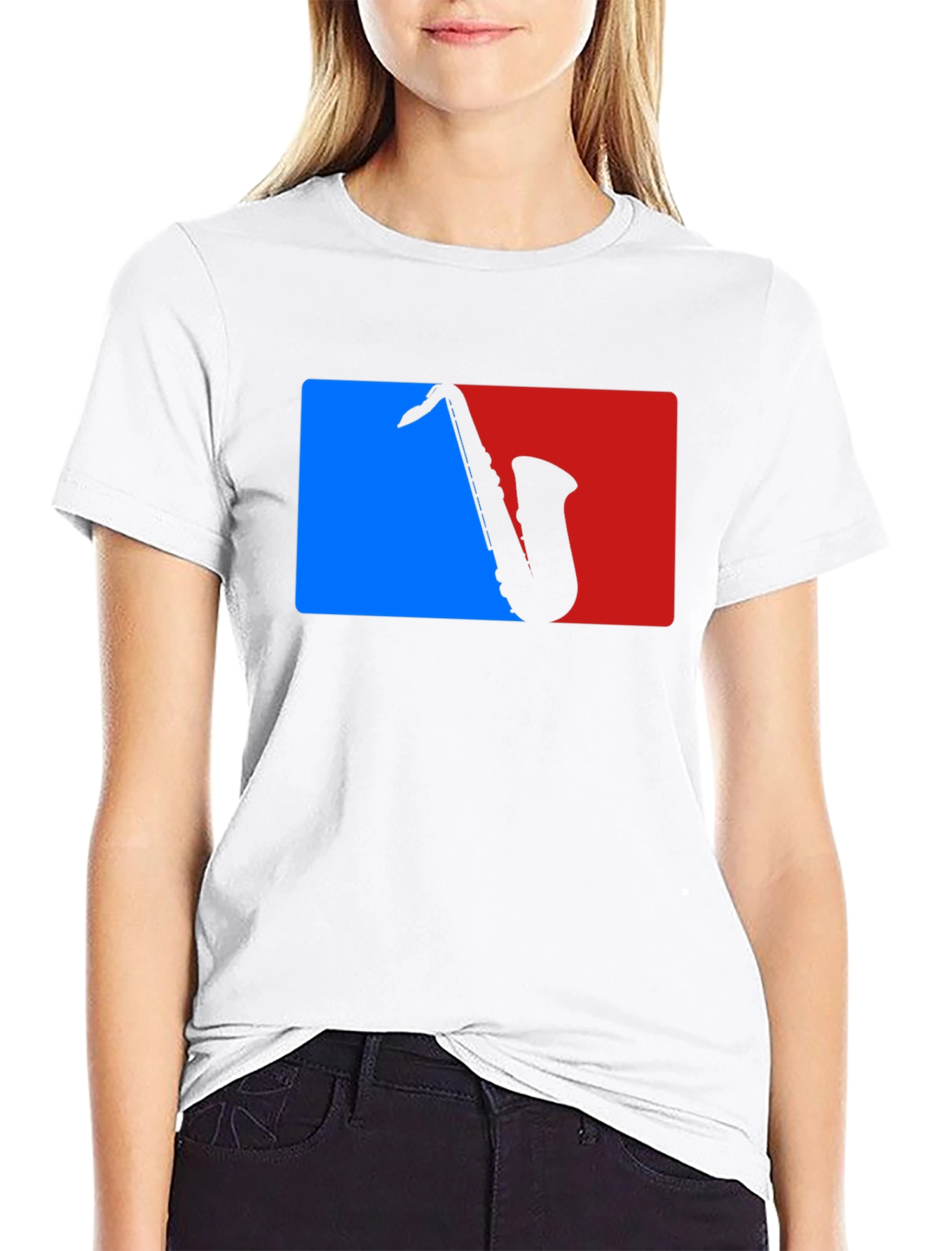 Saxophone Silhouette Graphic Tee - Music Lovers T-Shirt