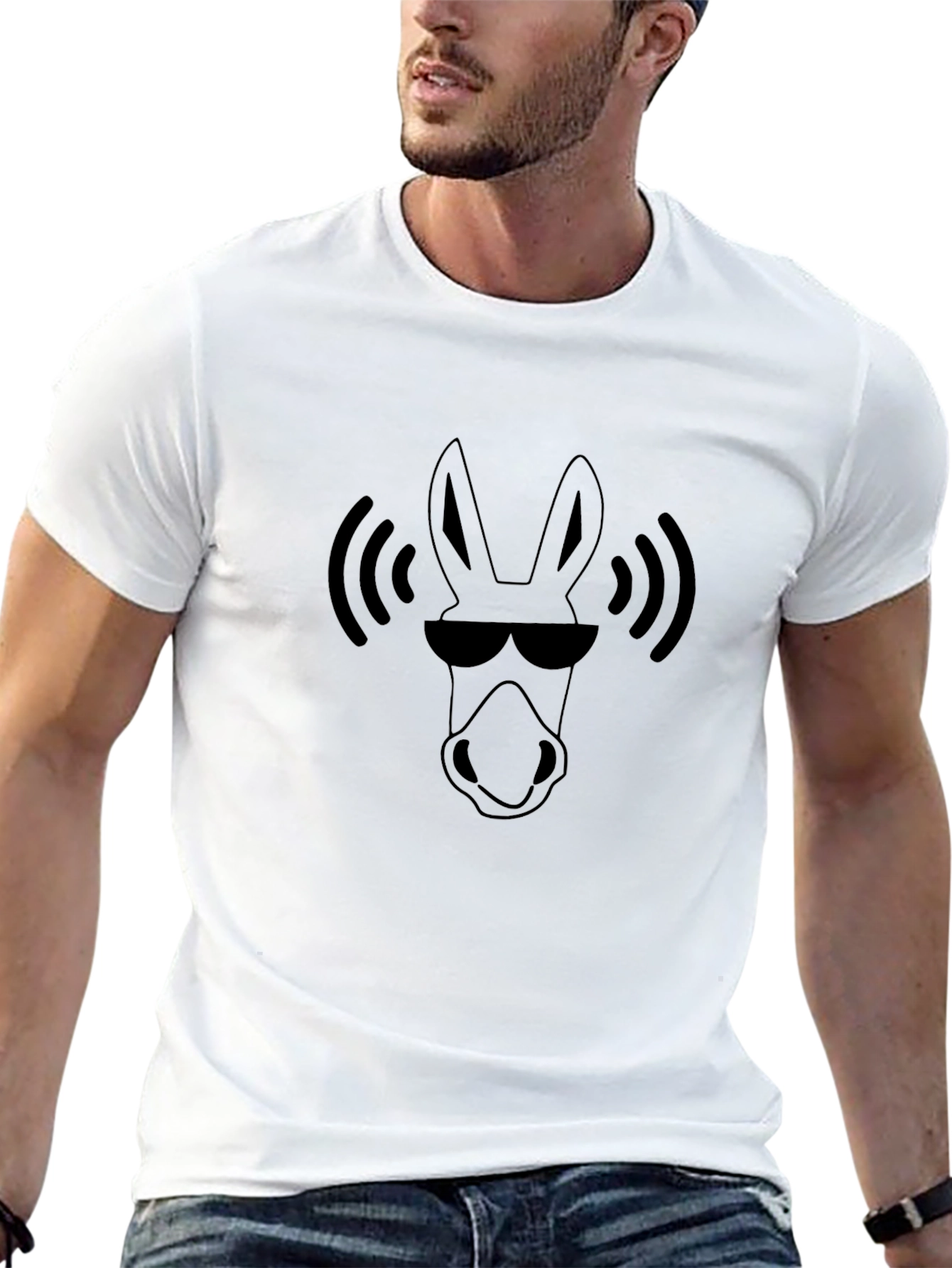 Cool Donkey Tee - Black Cotton Blend Casual Shirt
