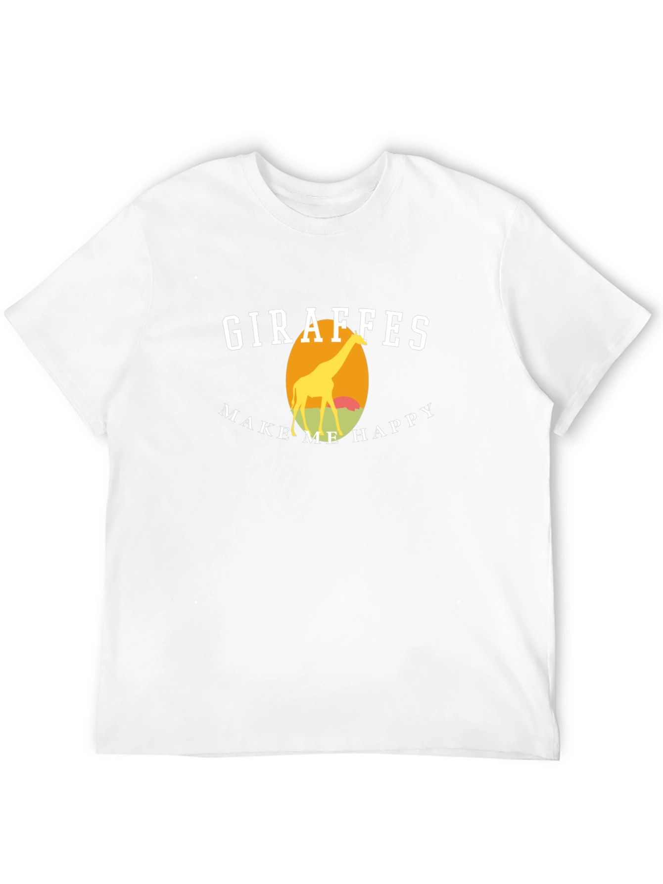 Giraffes Make Me Happy Graphic T-Shirt