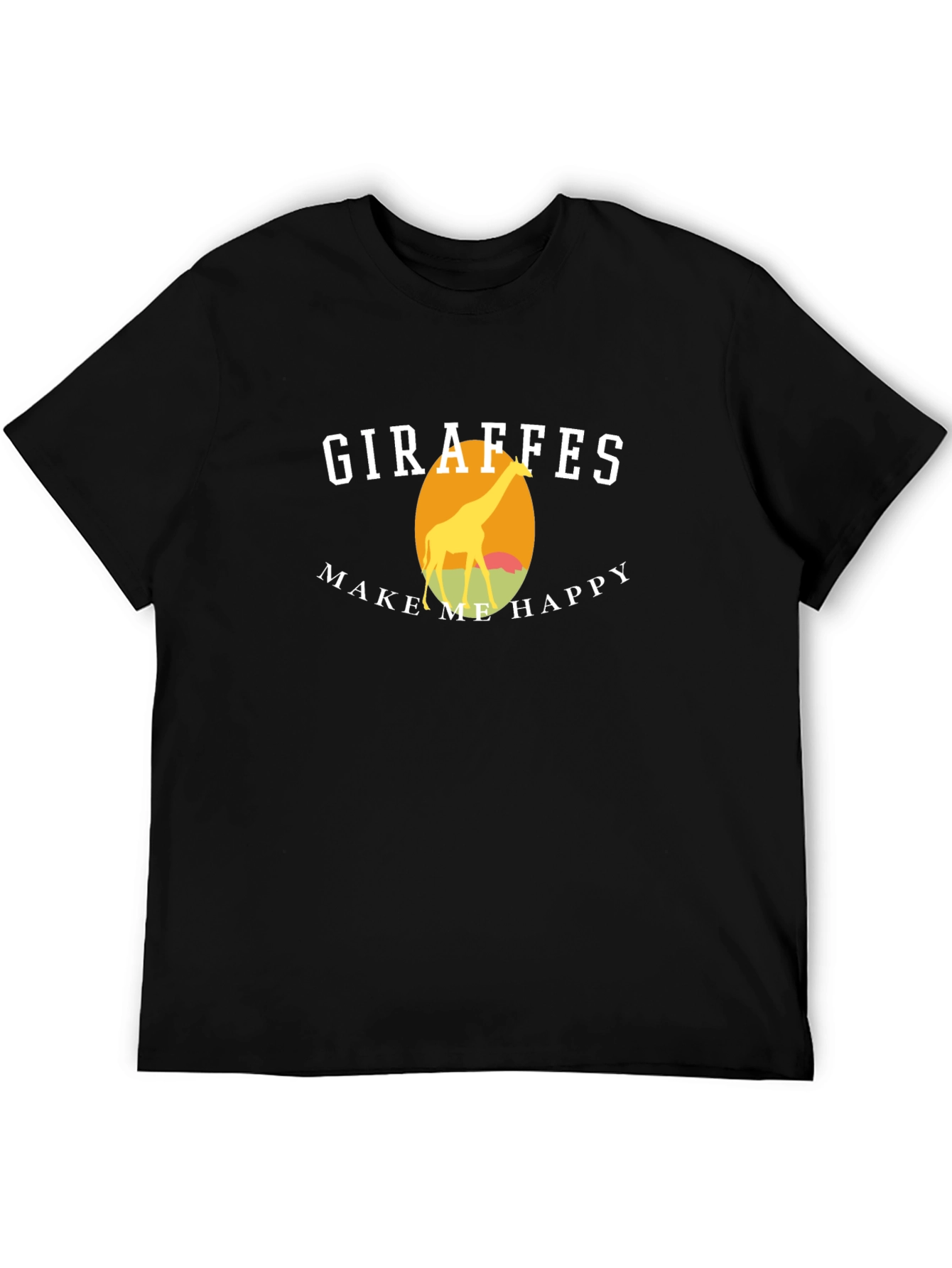Giraffes Make Me Happy Graphic T-Shirt