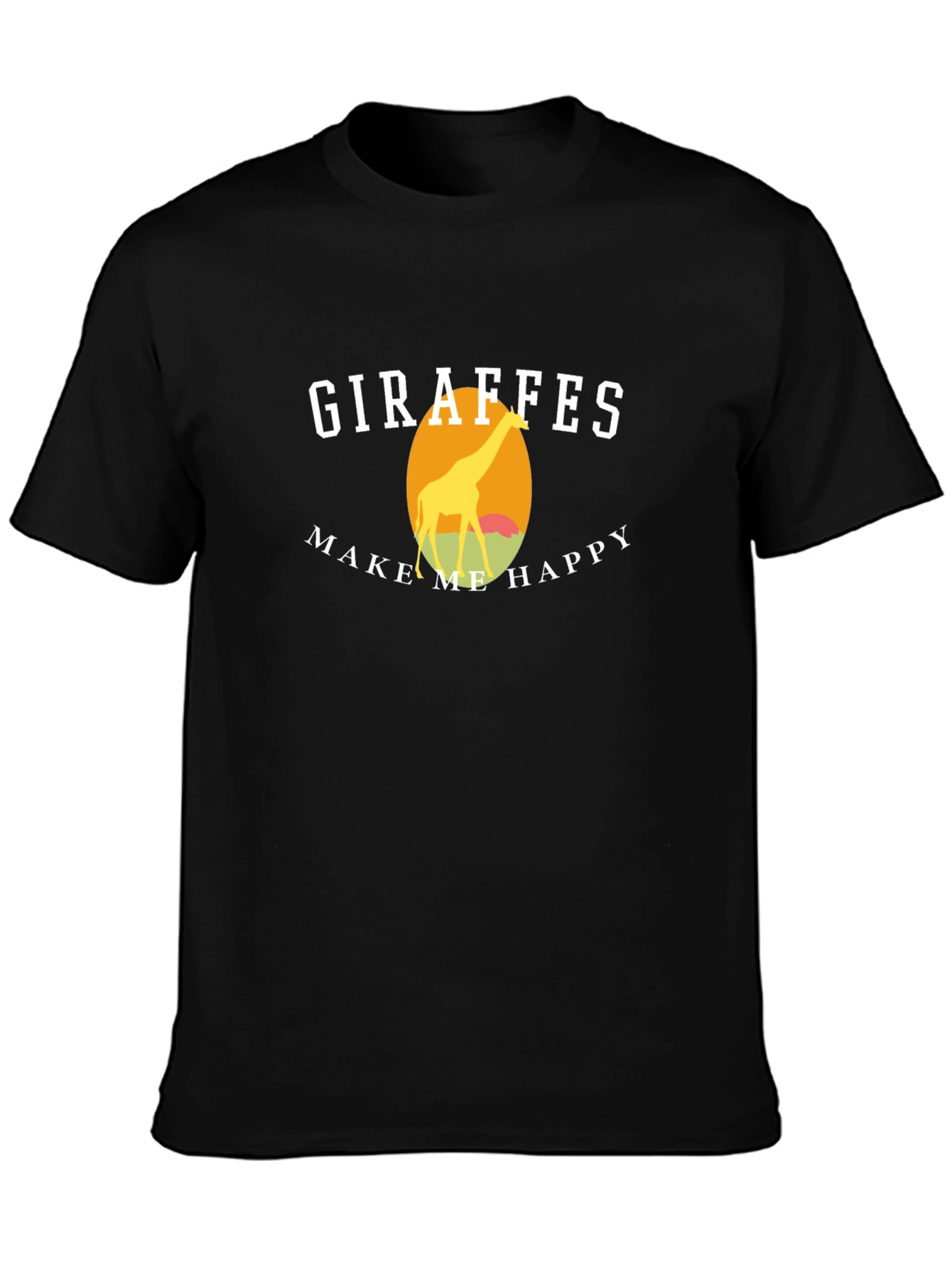 Giraffes Make Me Happy Graphic T-Shirt