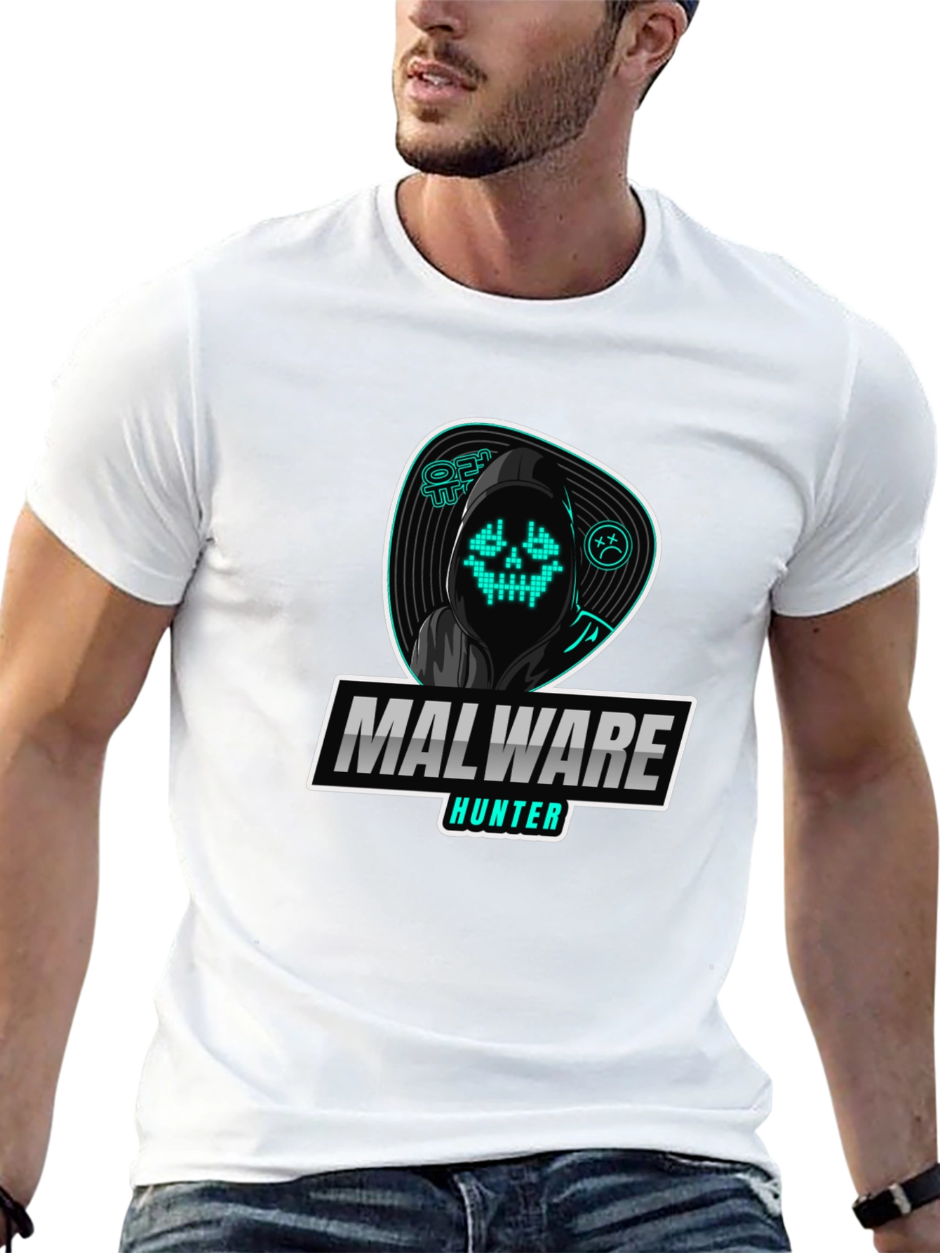 Malware Hunter Graphic T-Shirt - Hacker Style
