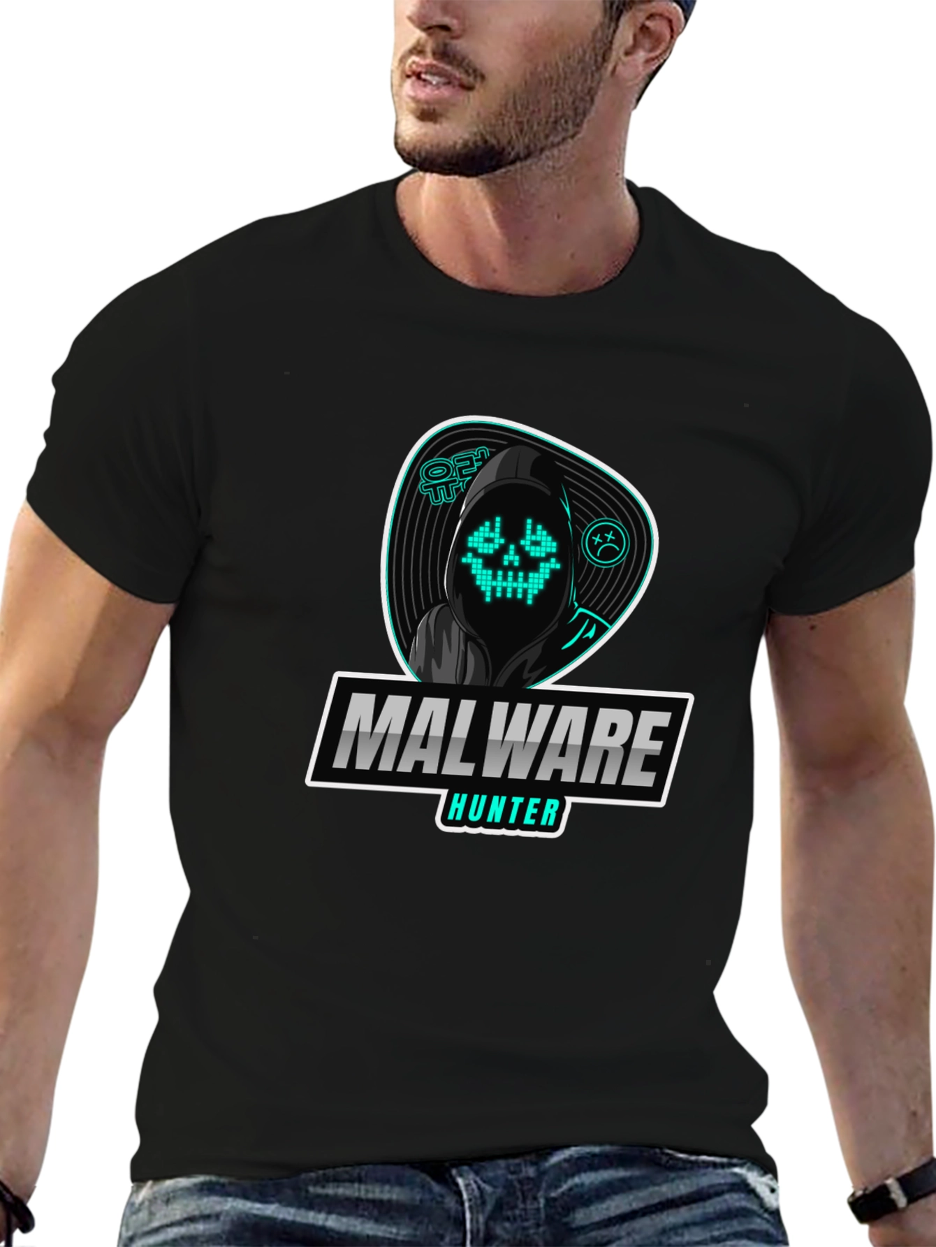 Malware Hunter Graphic T-Shirt - Hacker Style