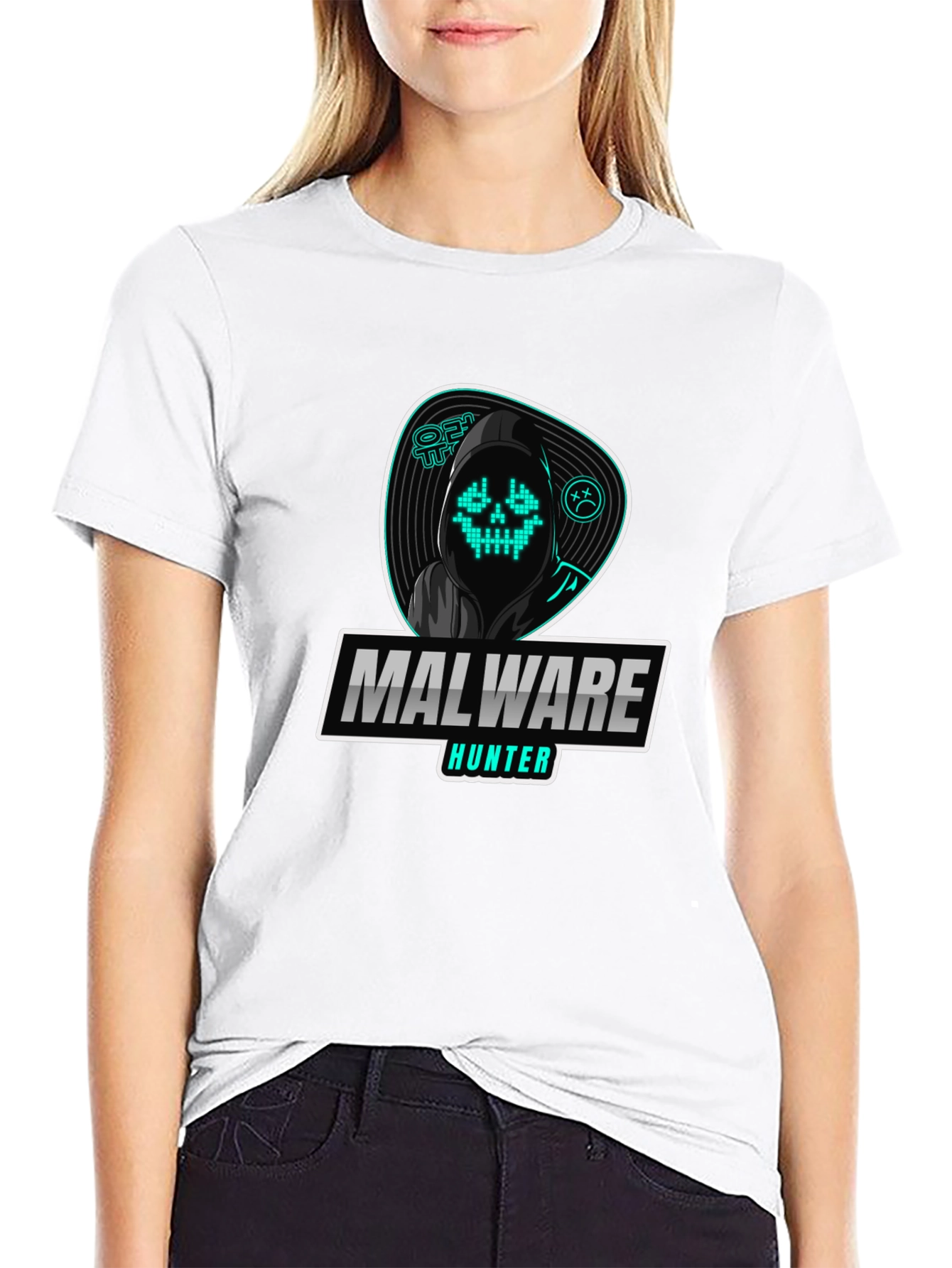 Malware Hunter Graphic T-Shirt - Hacker Style