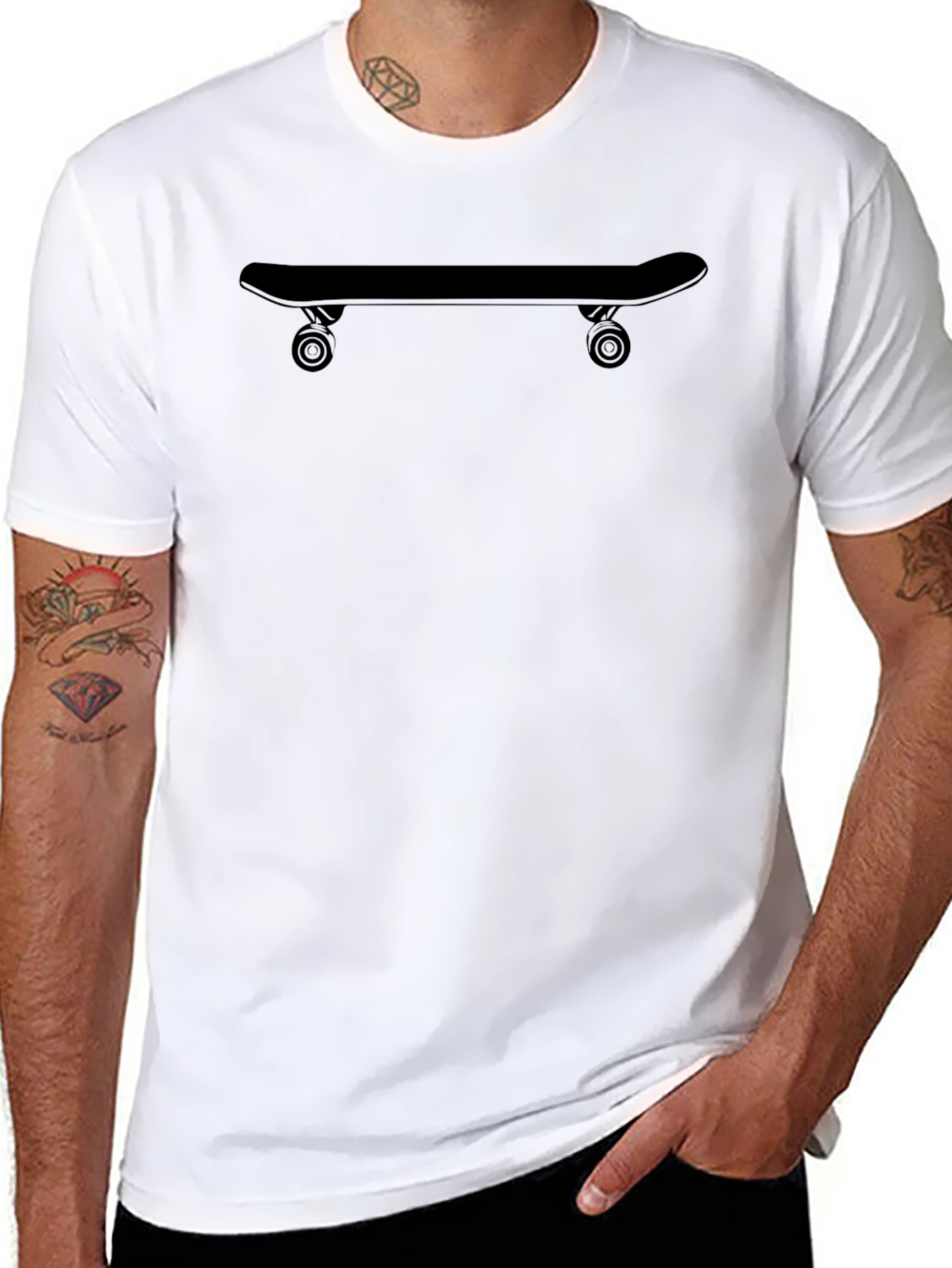 Skateboard Graphic Black T-Shirt