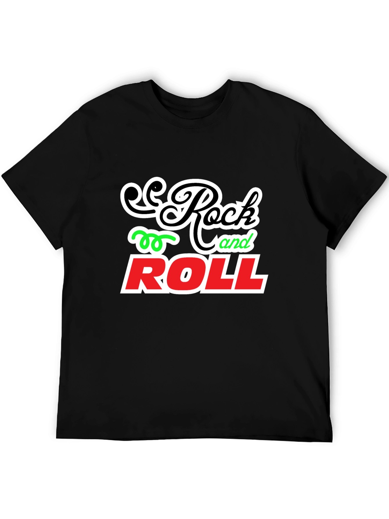 Rock and Roll Graphic Tee - Classic Black T-Shirt