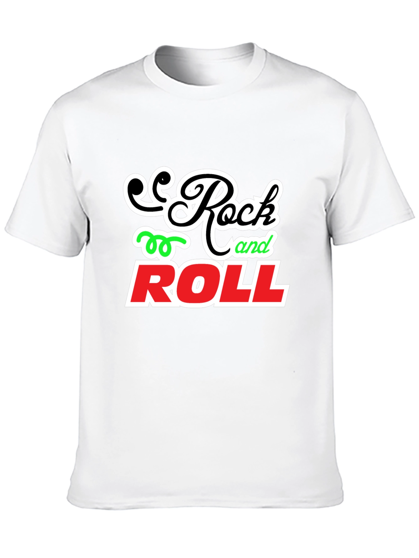 Rock and Roll Graphic Tee - Classic Black T-Shirt