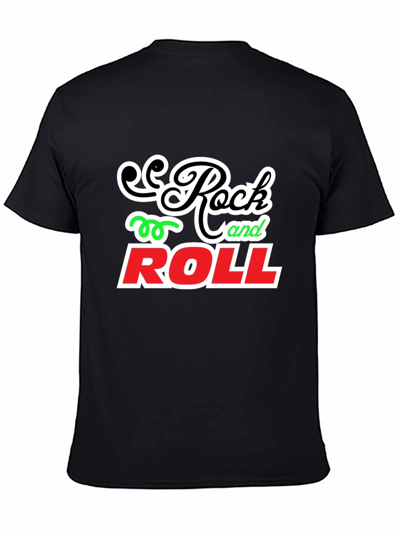 Rock and Roll Graphic Tee - Classic Black T-Shirt