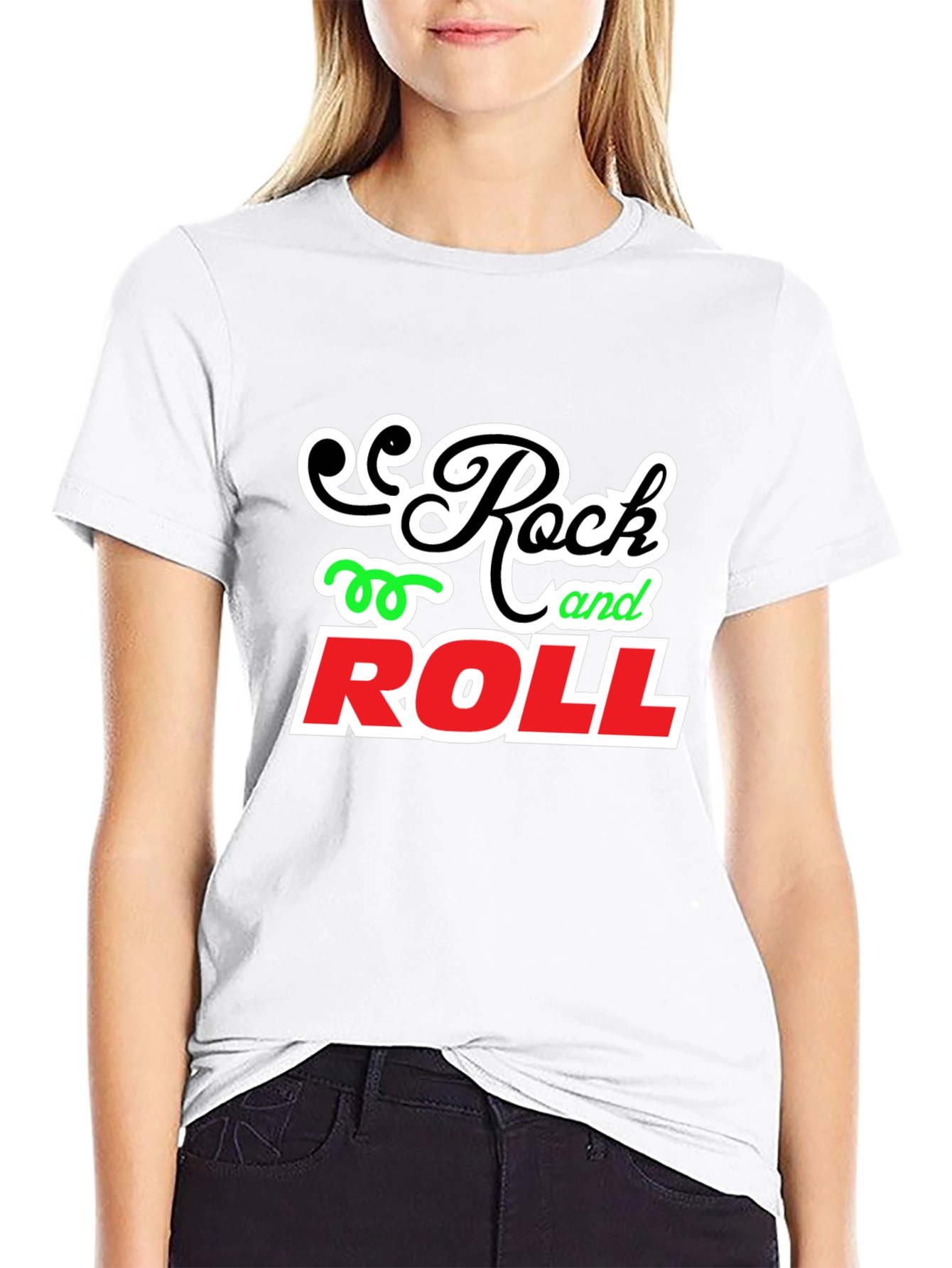 Rock and Roll Graphic Tee - Classic Black T-Shirt