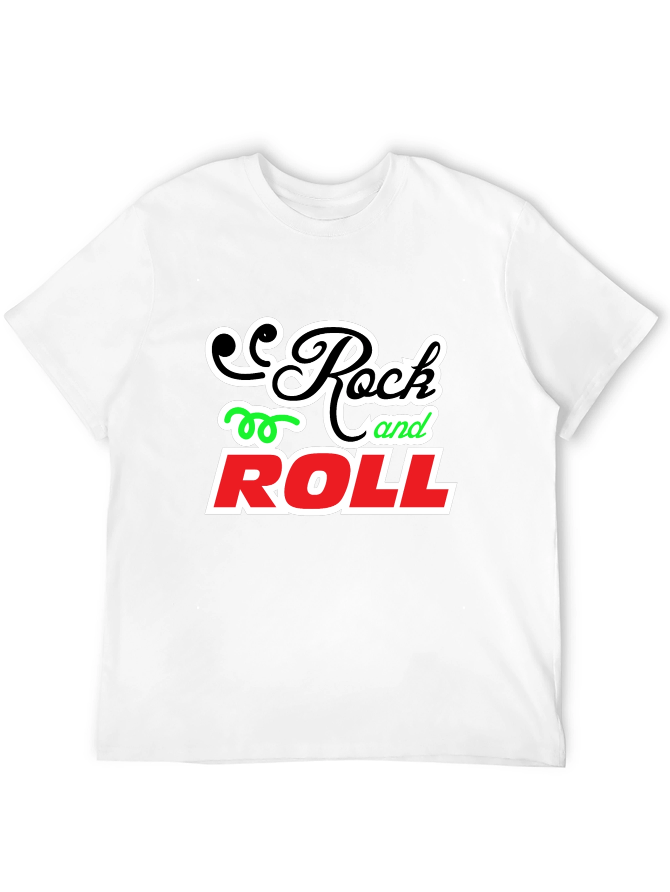 Rock and Roll Graphic Tee - Classic Black T-Shirt