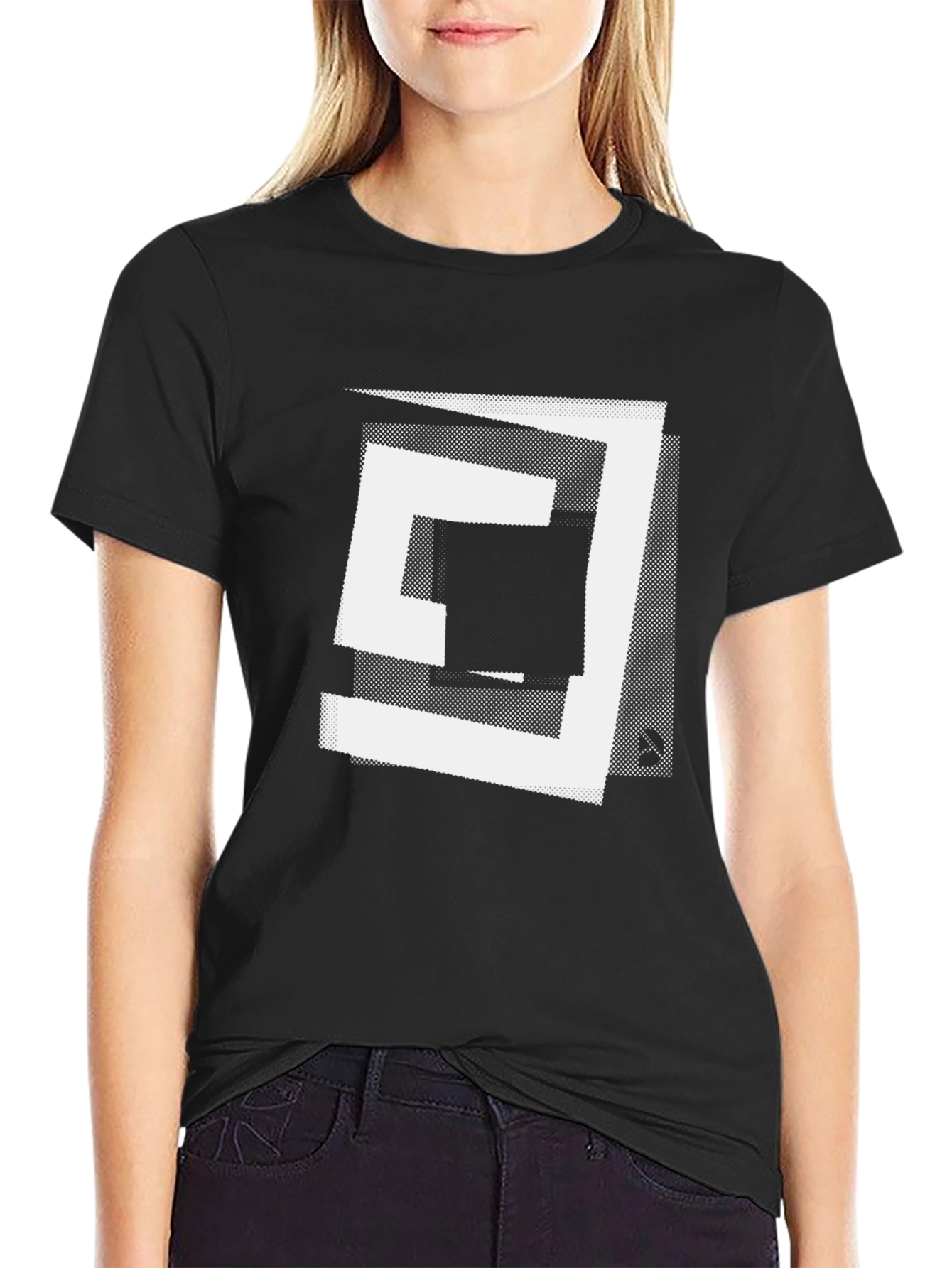 Abstract Graphic Black T-Shirt - Modern Art Tee