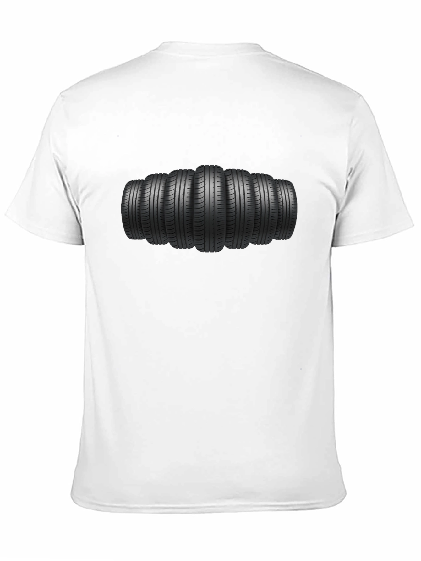 Tire Stack Graphic Tee - Black Cotton Comfort
