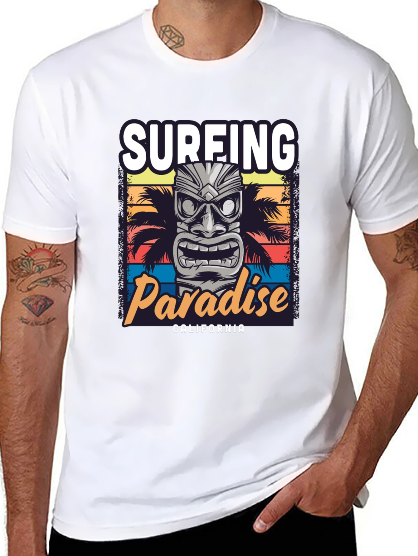 Surfing Paradise California Graphic Tee