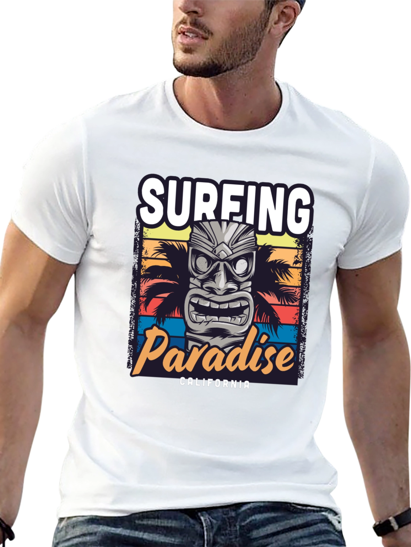 Surfing Paradise California Graphic Tee