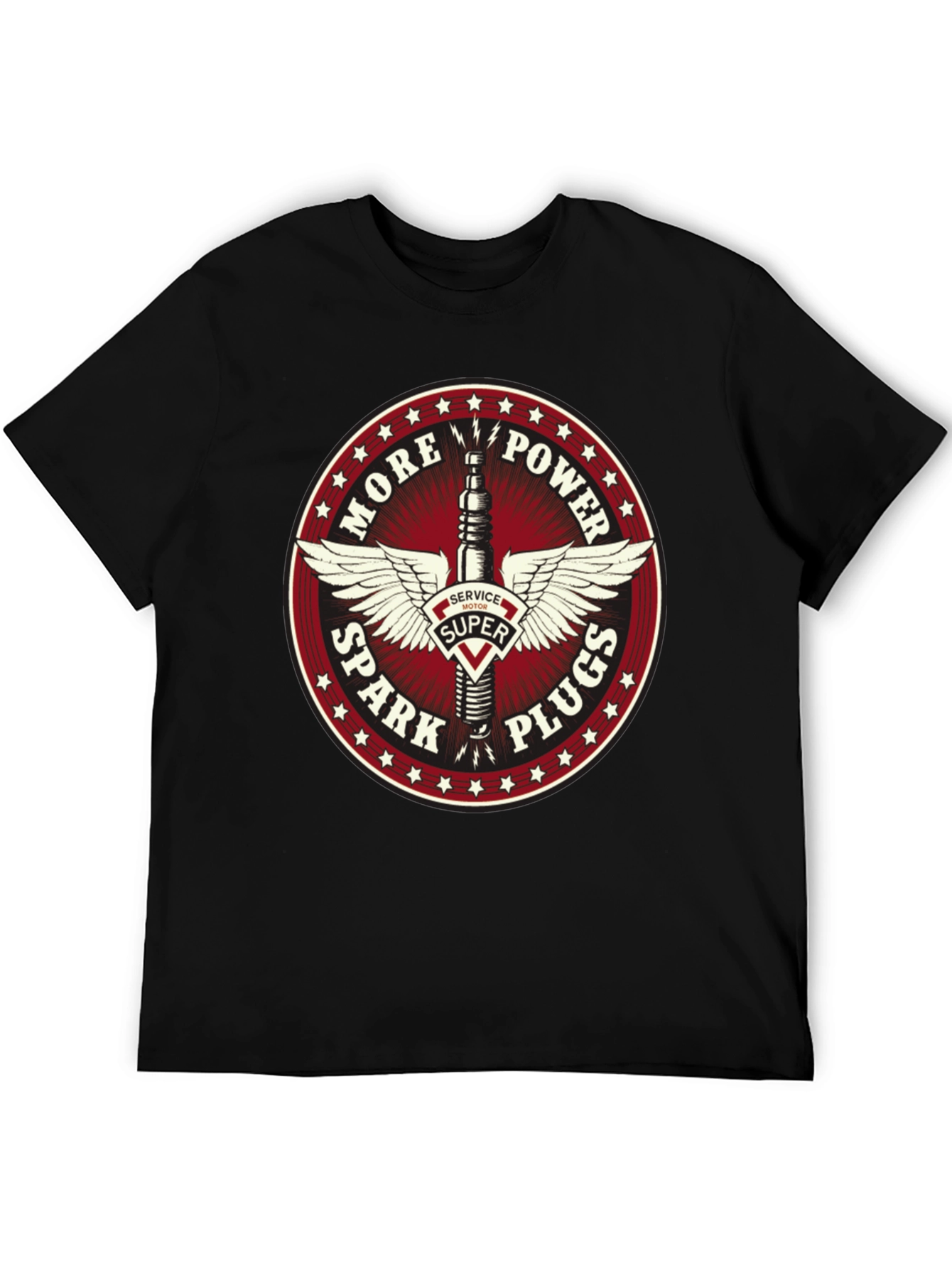 More Power Spark Plugs T-Shirt Black