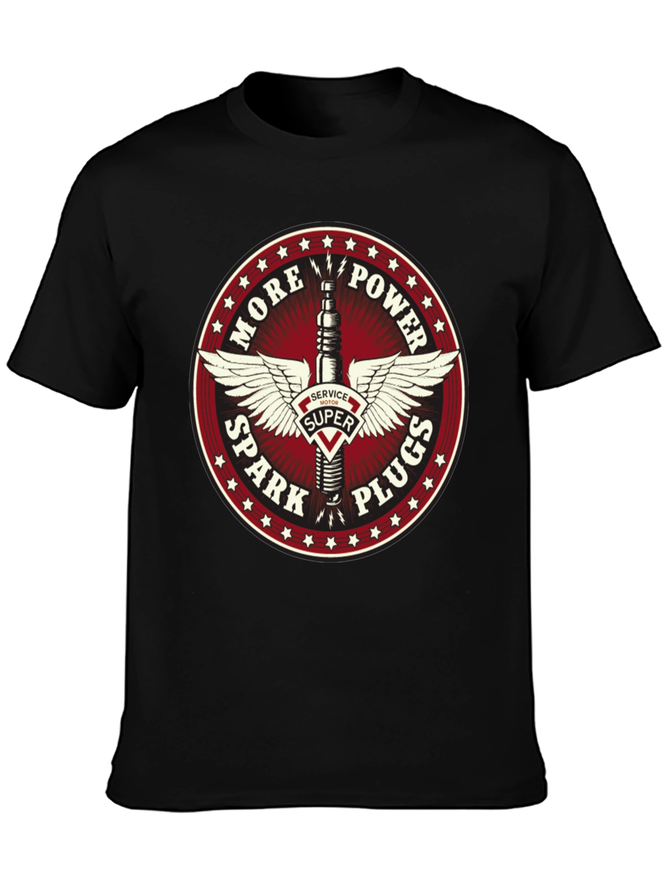 More Power Spark Plugs T-Shirt Black