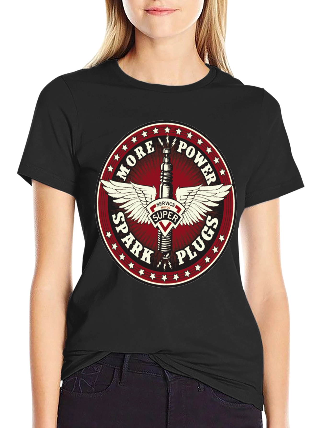 More Power Spark Plugs T-Shirt Black