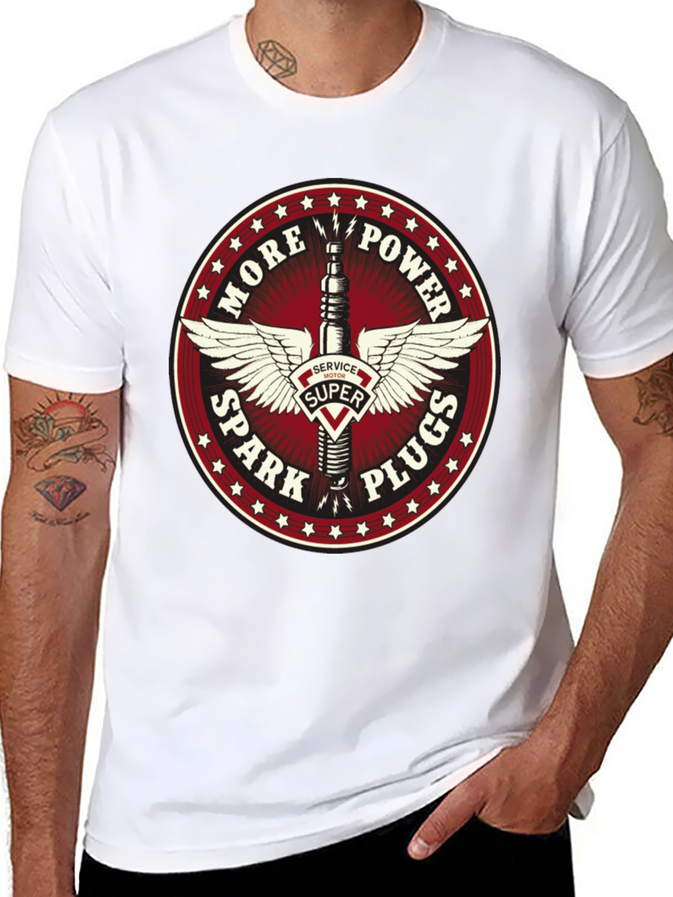 More Power Spark Plugs T-Shirt Black