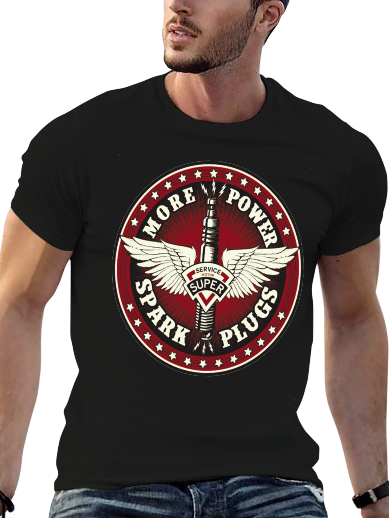 More Power Spark Plugs T-Shirt Black